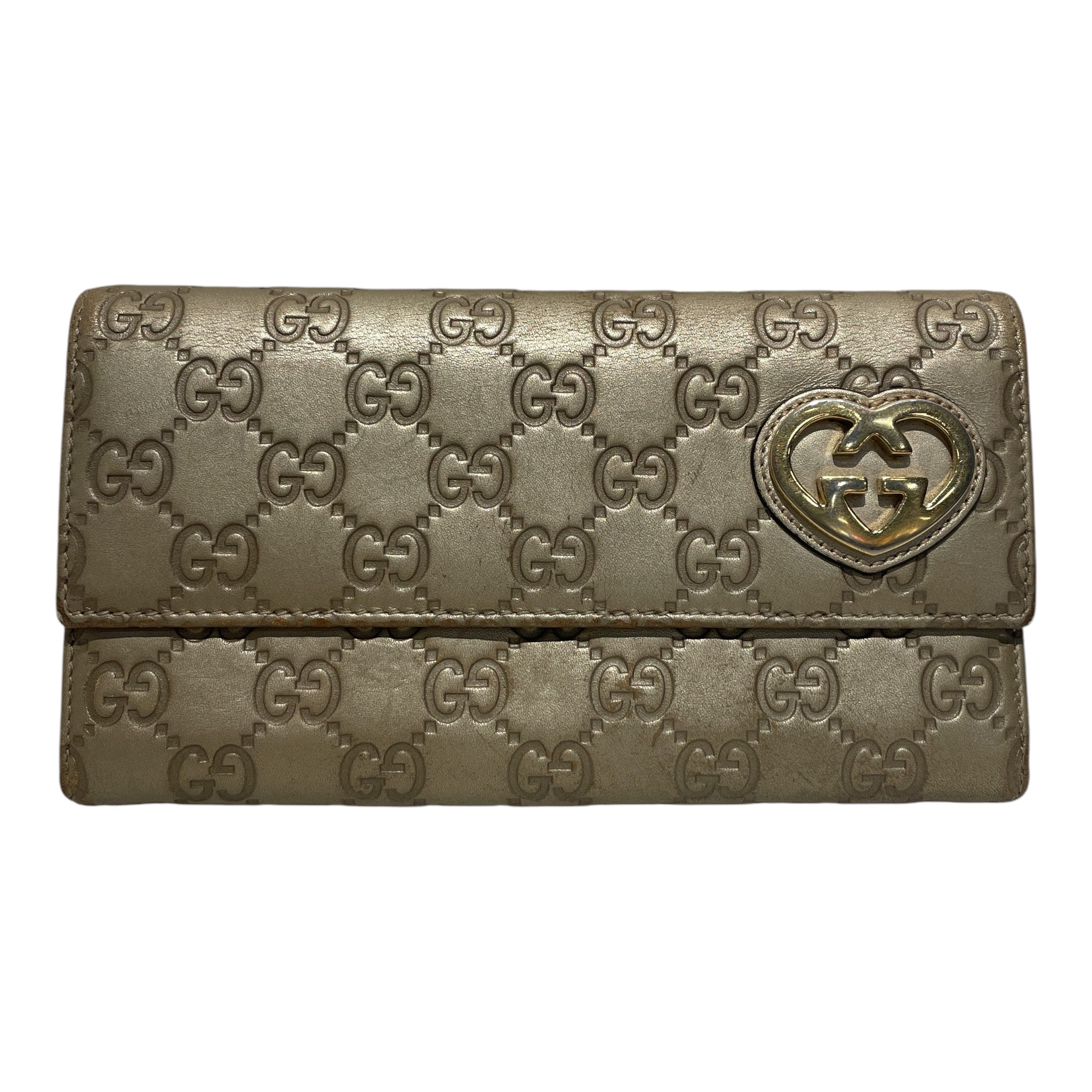 GUCCI/Long Wallet/Monogram/Leather/BEG/L's/GUCCISSAMA HEART WALLET view 2
