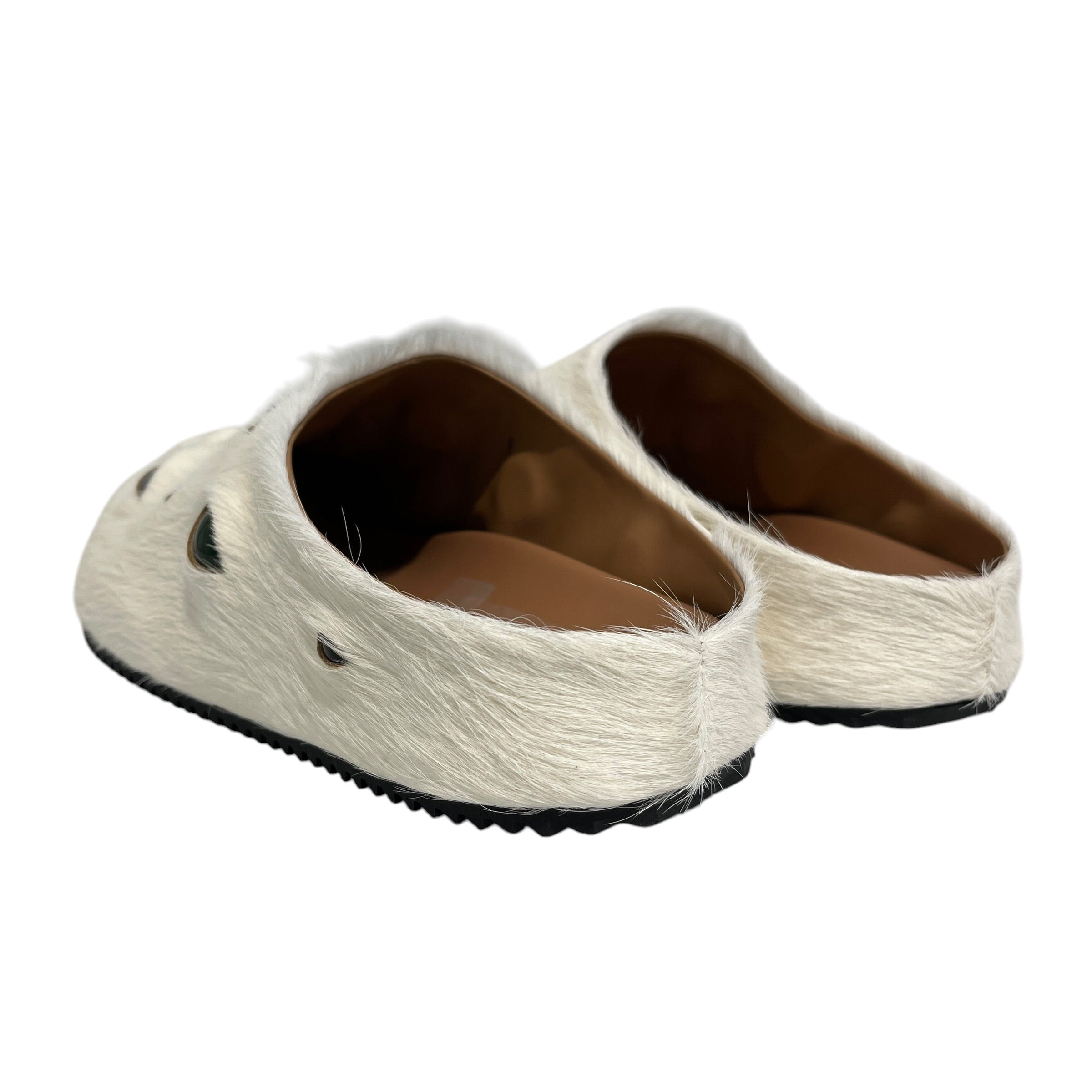 esenses/Loafers/US 9/Horsehide/WHT/Eyeyball mules view 2