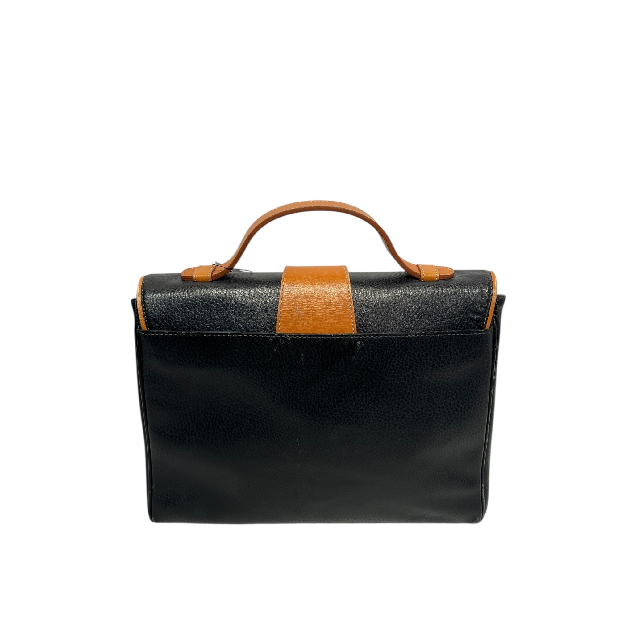 Courreges/Hand Bag/BLK/blak and brwn leather view 3