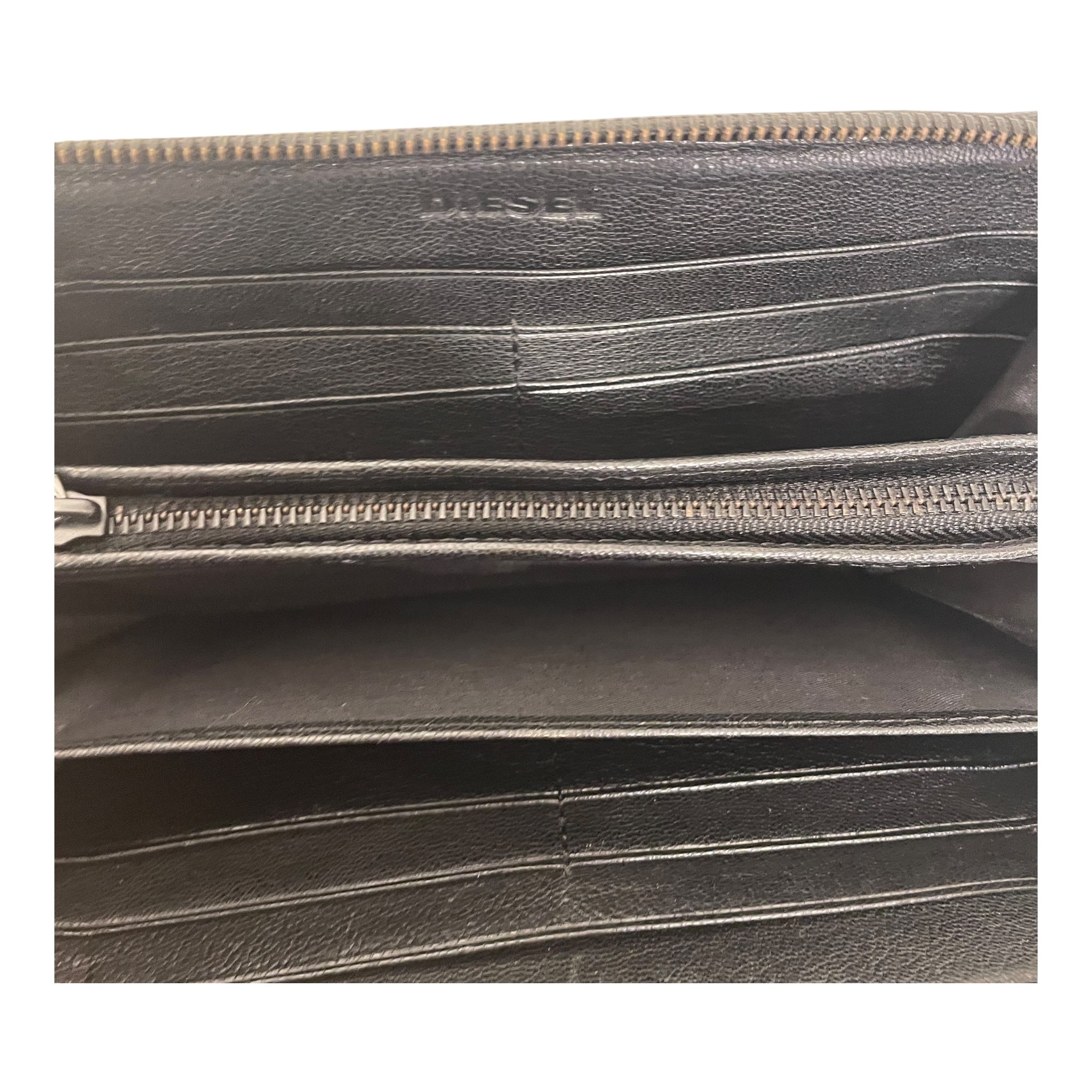 DIESEL/Long Wallet/Leather/BLK/ZIP WALLET view 6