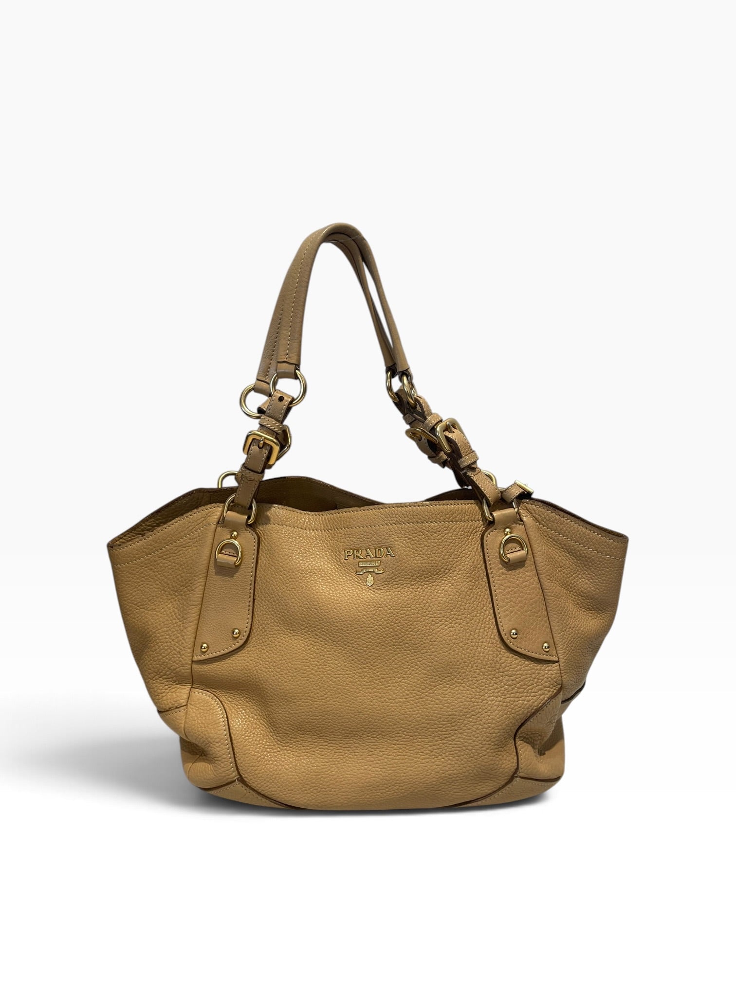 PRADA/Bag/Leather/BEG/cervo antik hobo view 1
