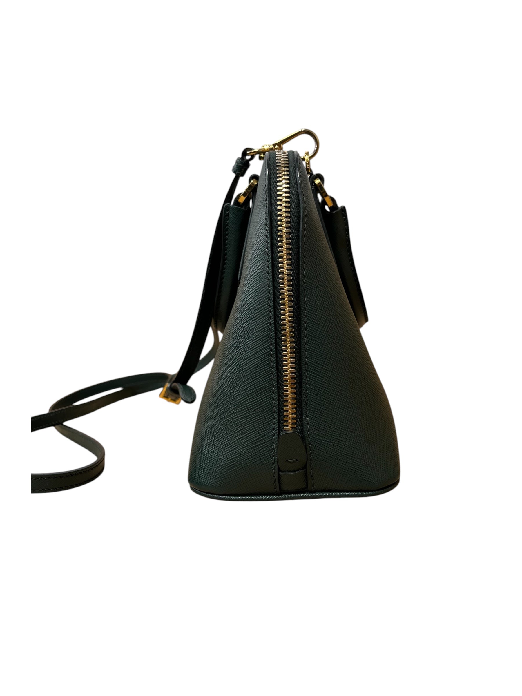 PRADA/Hand Bag/Leather/GRN/SAFFIANO EMERALD SML view 3