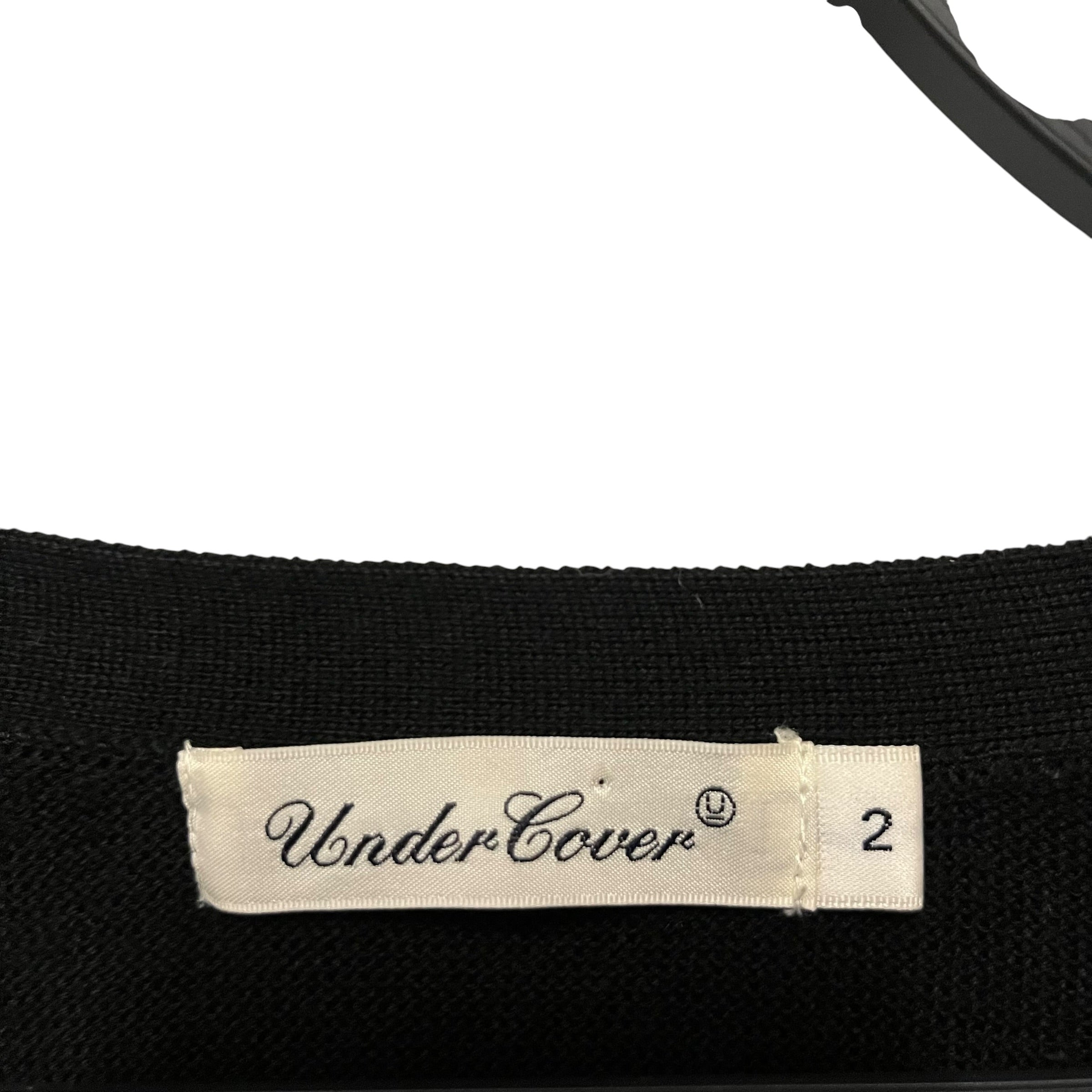 UNDERCOVER/Cardigan/S/Cotton/BLK/rose view 6