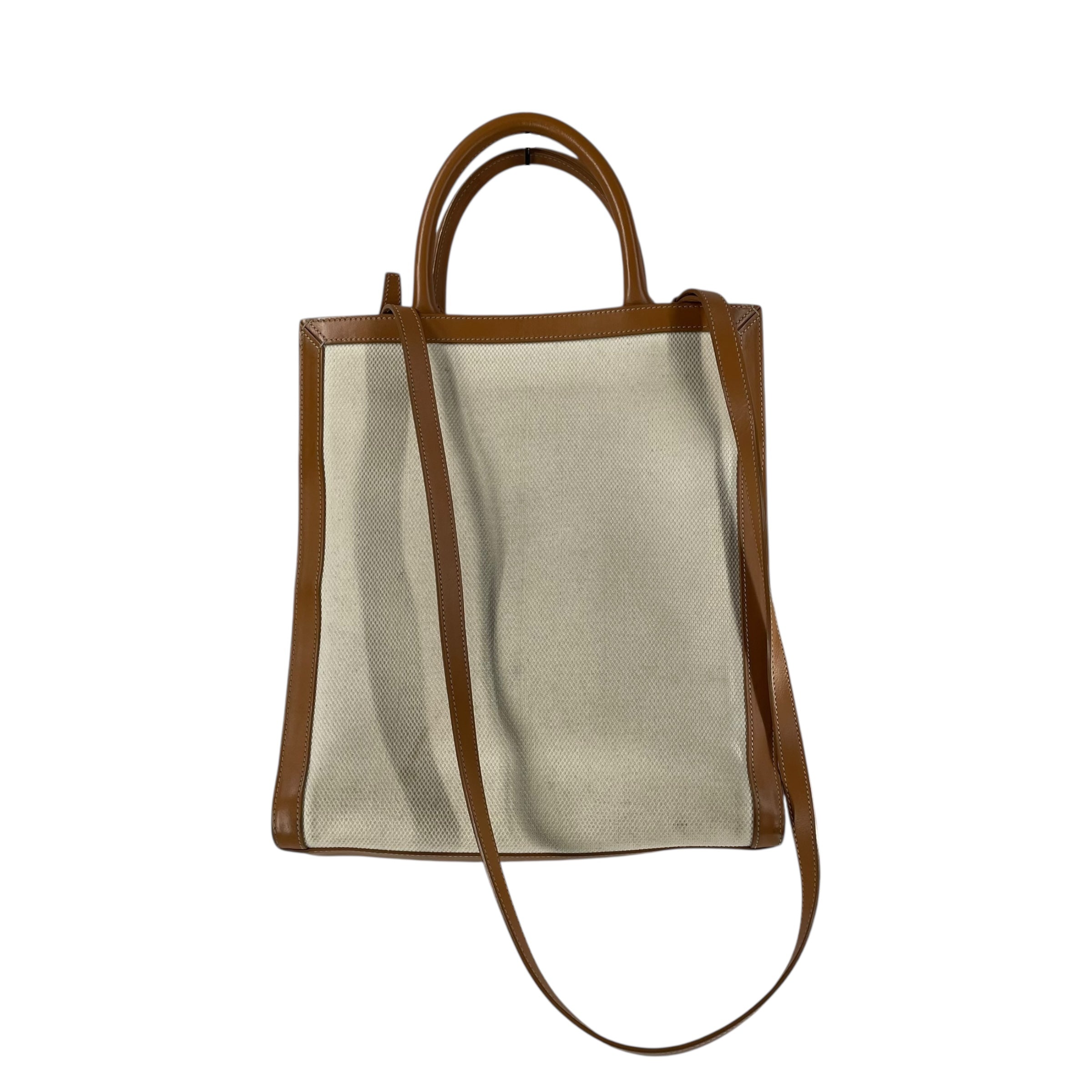 CELINE/Clutch Bag/FREE/Cotton/WHT/BLACK LOGO ON FRONT TOTE view 2