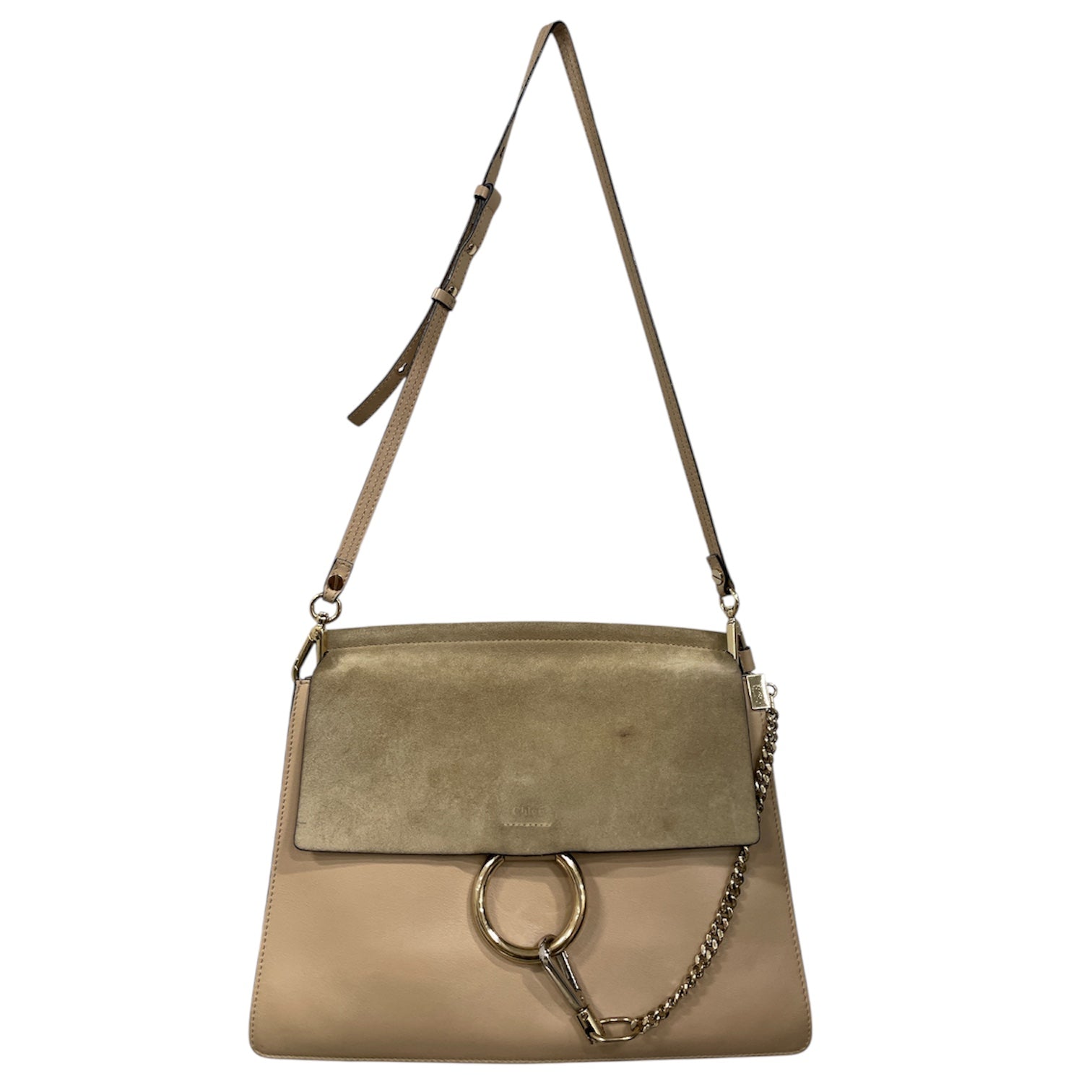 Chloe/Hand Bag/Leather/CRM/Gold Ring Suede view 1