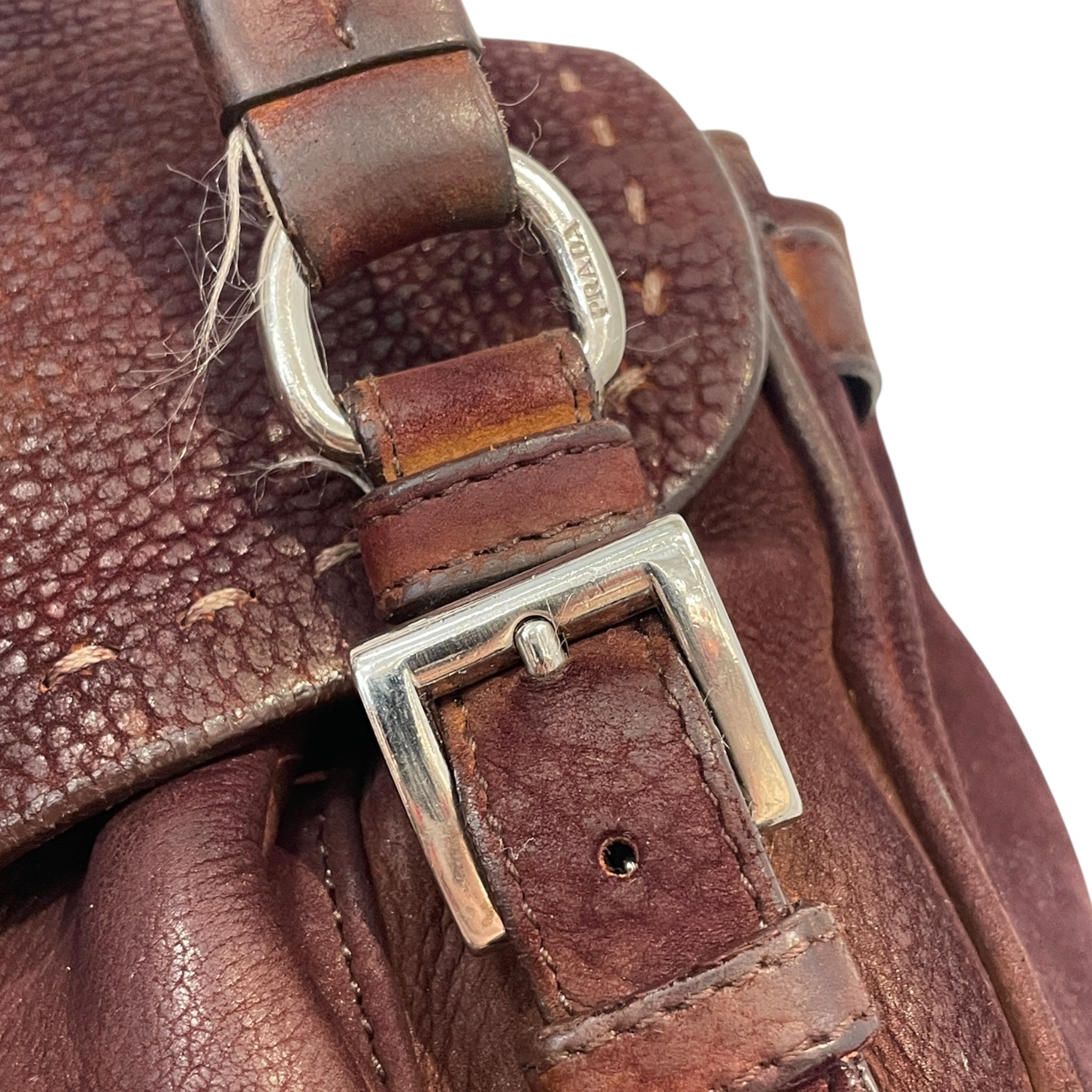 PRADA/Hand Bag/Leather/BRD/VItello Daino view 7