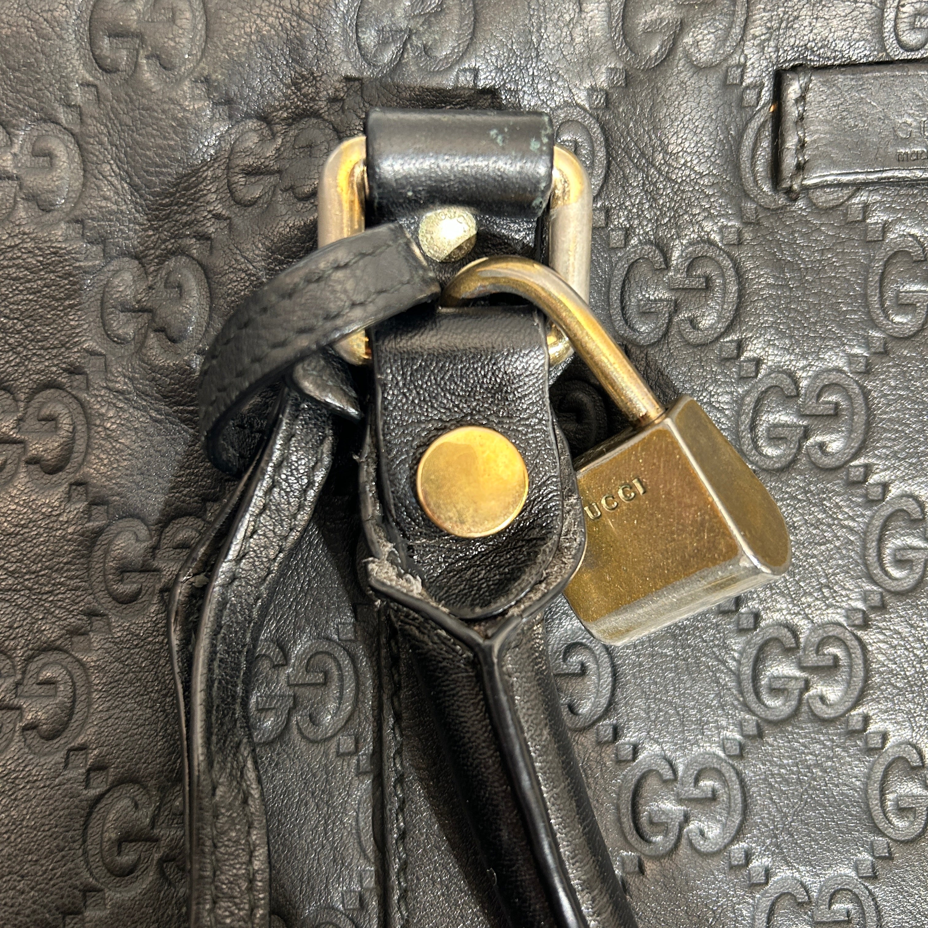 GUCCI/Briefcase/Monogram/Leather/BLK/Guccissima Briefcase view 9