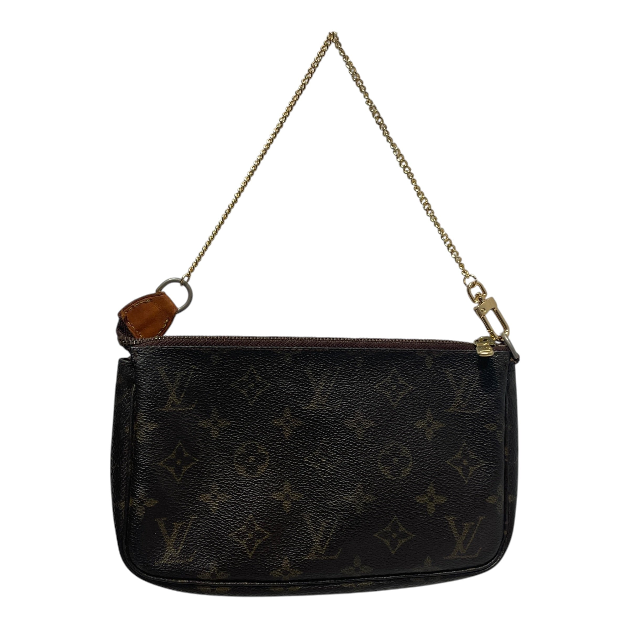 LOUIS VUITTON/Hand Bag/Monogram/Leather/BRW/Pochette Bag view 1