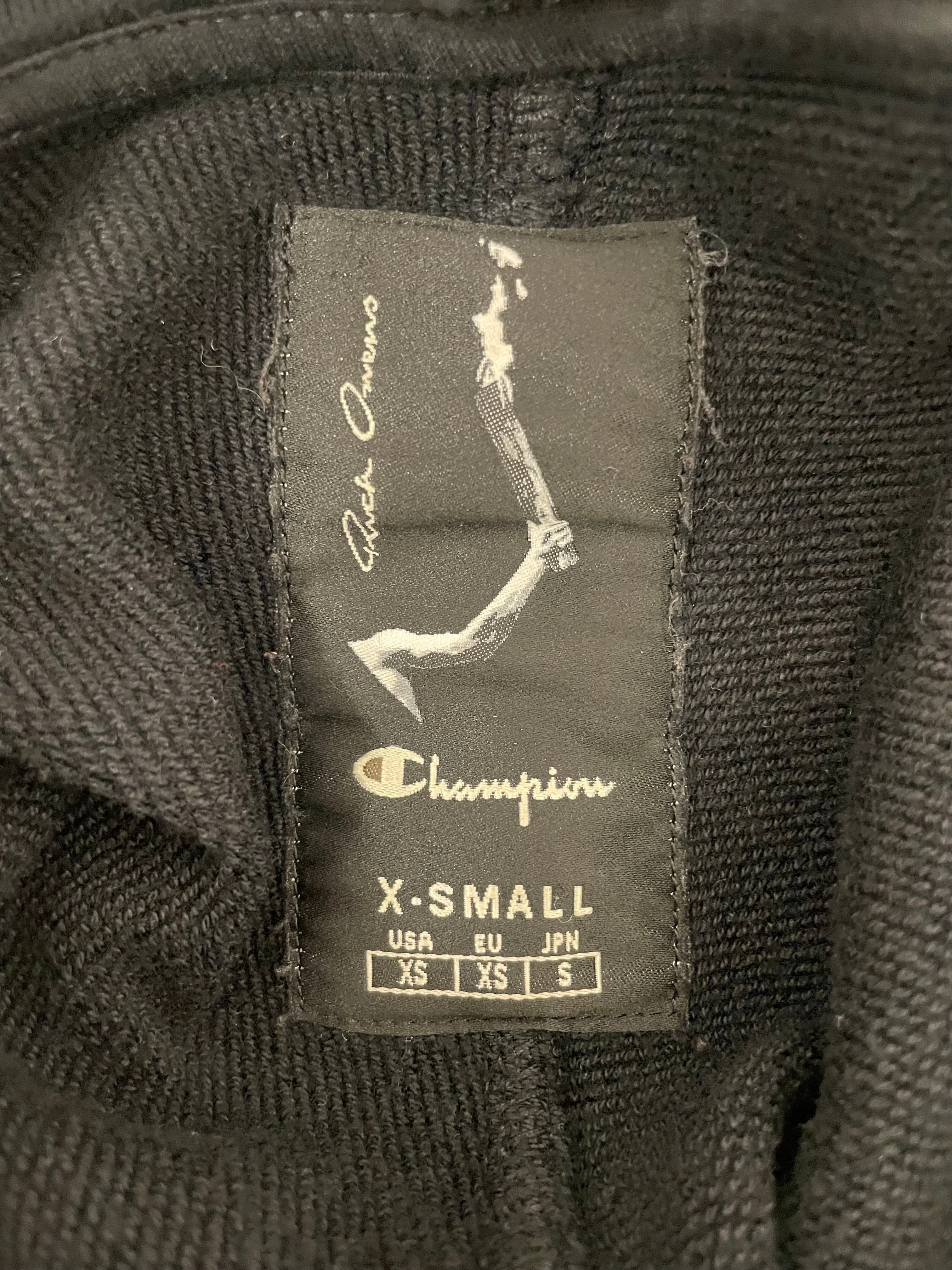 Champion/Rick Owens/Hoodie/XS/Cotton/BLK/CM21S0008-216757 view 3