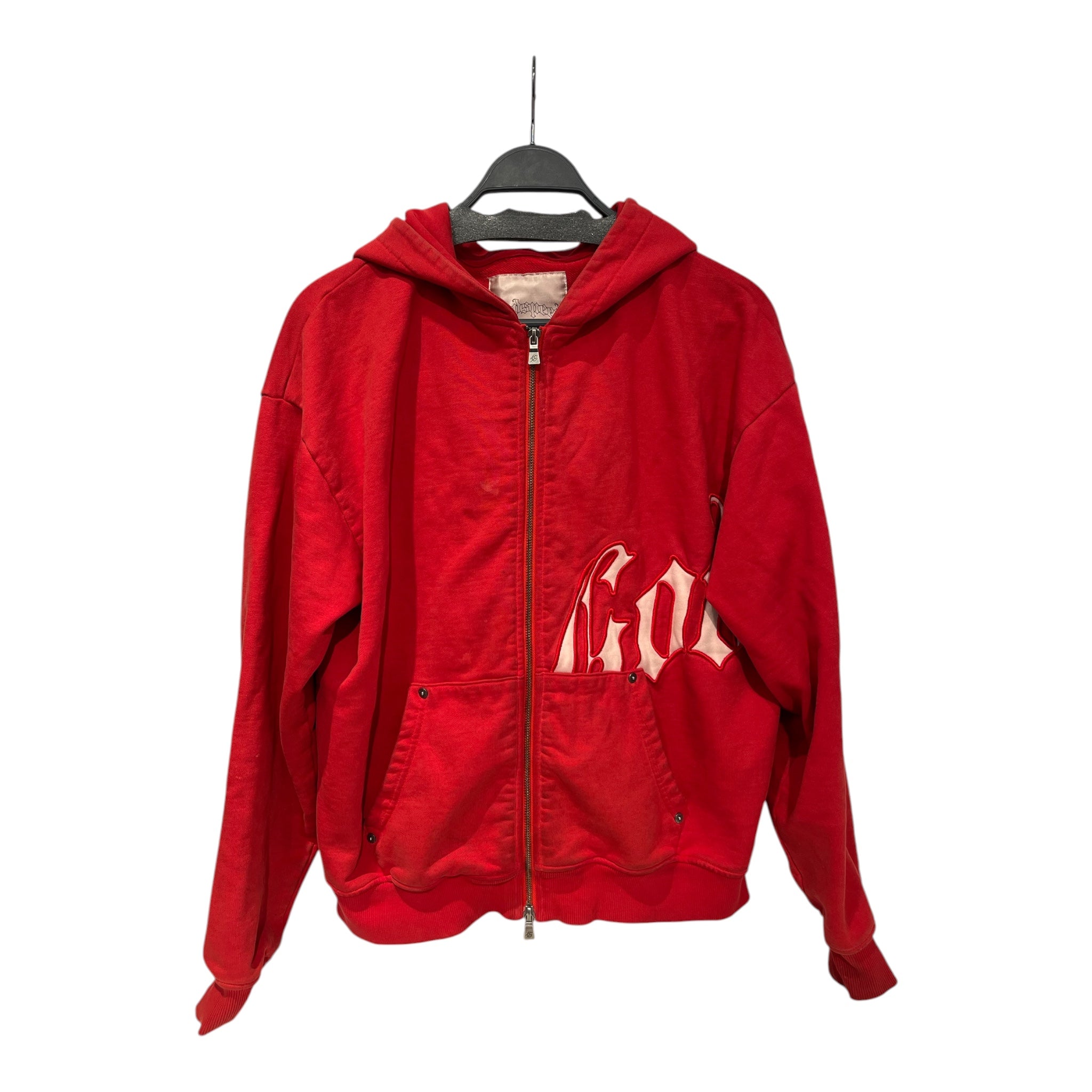 GODSPEED NEW YORK/Zip Up Hoodie/S/Cotton/RED/GODSPEED AROUND SWEATER view 1
