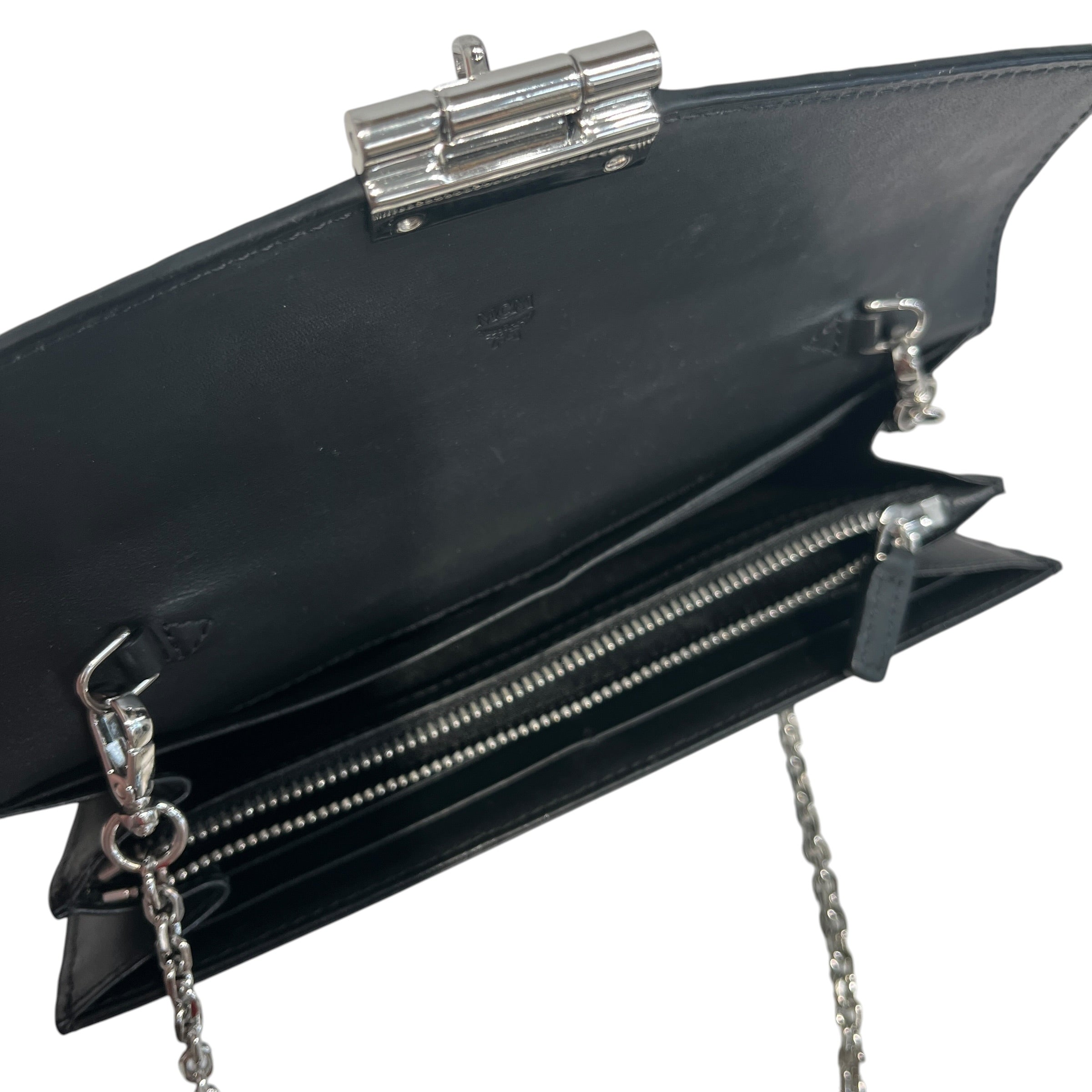 MCM/Cross Body Bag/Monogram/Leather/BLK/Tracy Wallet Crossbody view 5