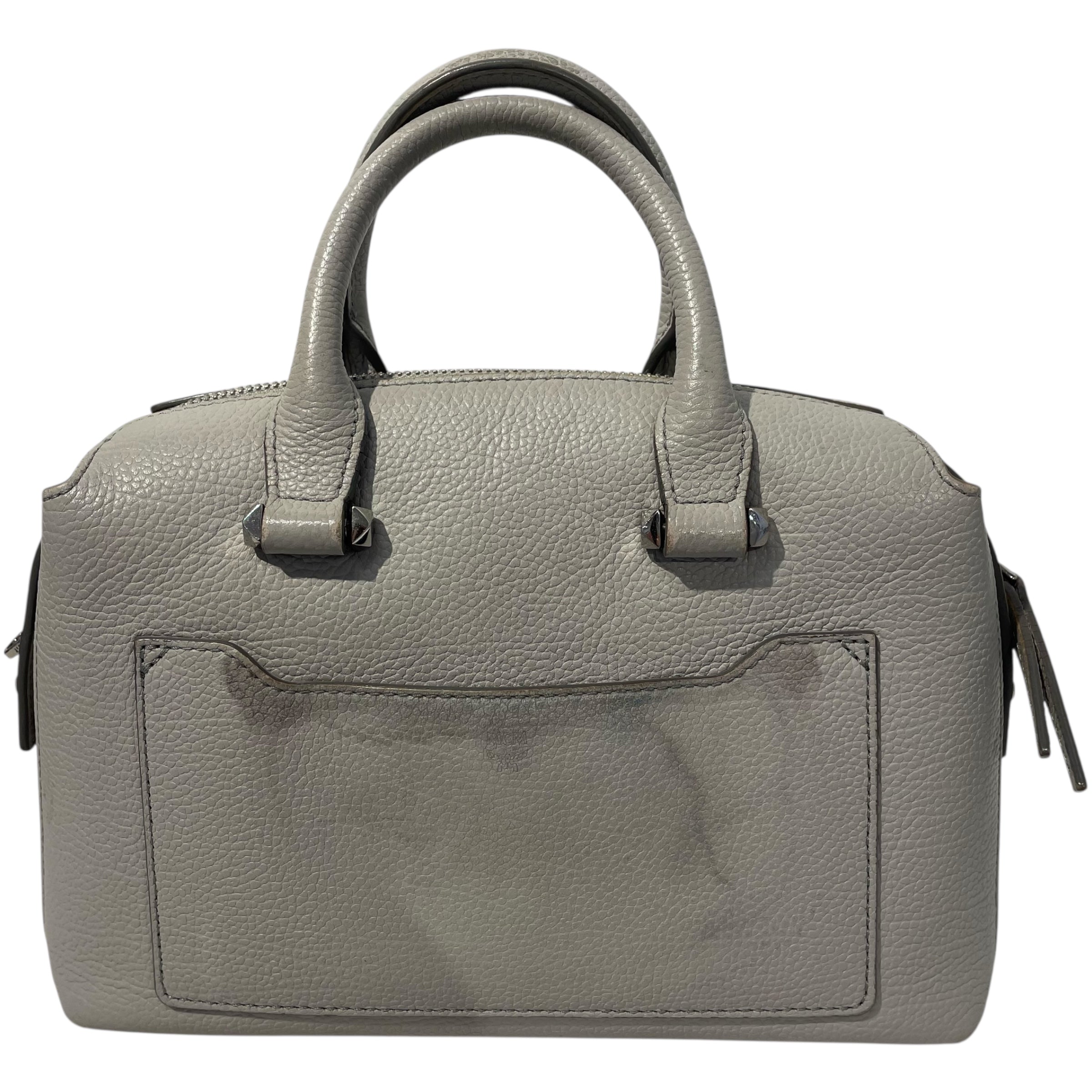 MCM/Cross Body Bag/Leather/GRY/Grained Leather Handle view 2
