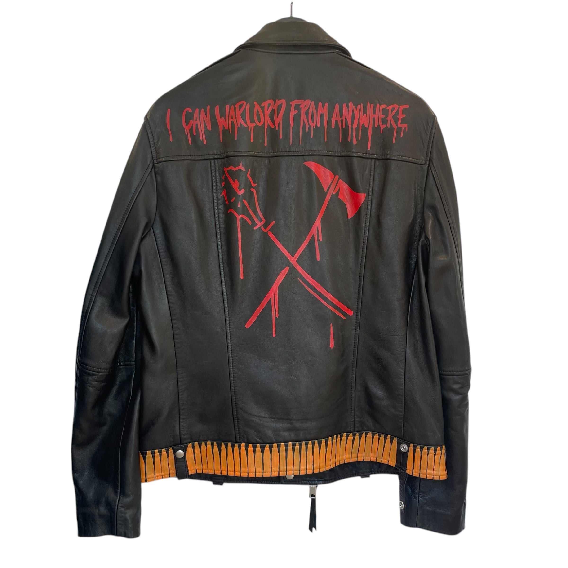 ALLSAINTS/Leather Jkt/L/Leather/BLK/All Over Print/ view 2
