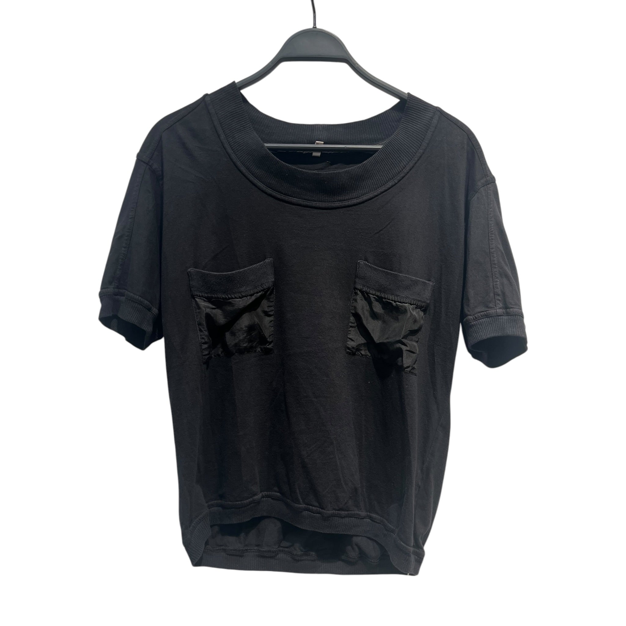 BALENCIAGA/T-Shirt/S/Cotton/BLK/double chest pocket view 1