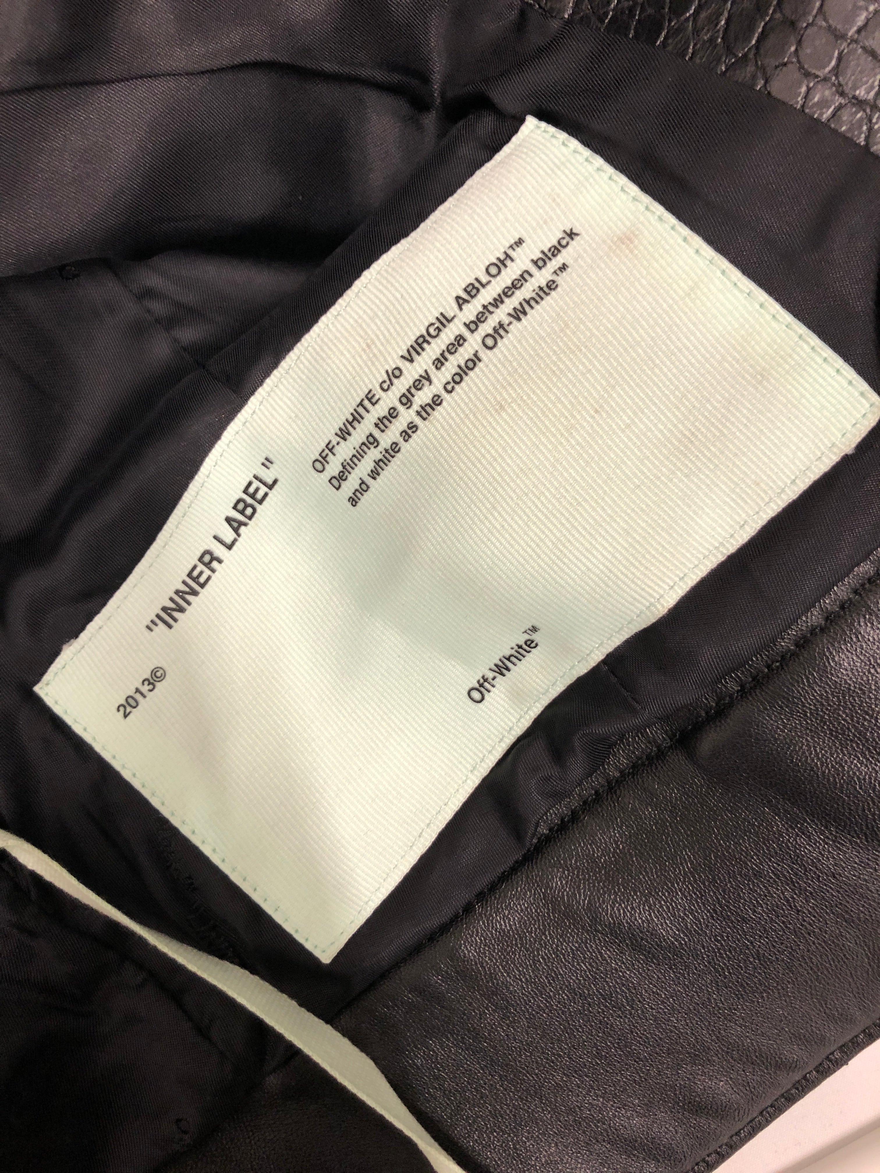 OFF-WHITE/Leather Jkt/M/Leather/BLK/Off-White O Ring Zippers view 11