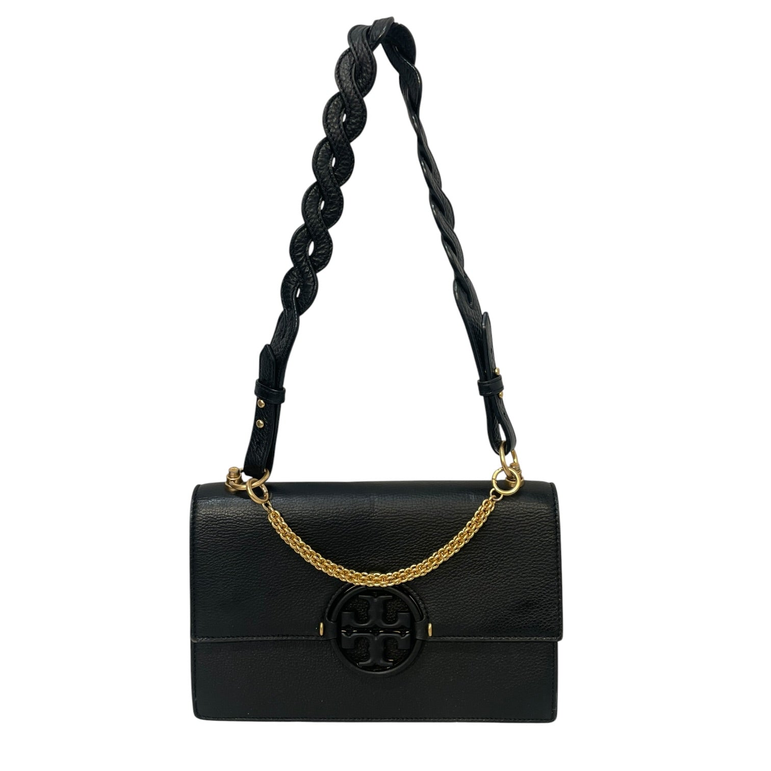 TORY BURCH/Hand Bag/Leather/BLK/MILLER FLAP SHOULDER BAG view 1
