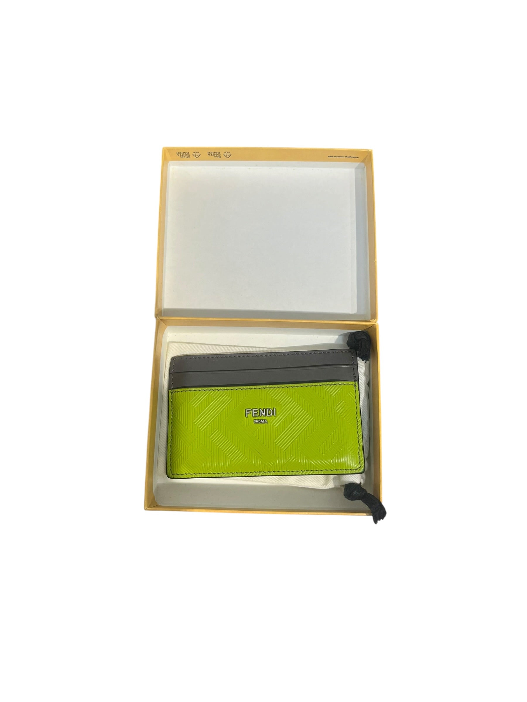 FENDI/Wallet/Leather/GRN/grid pattern 5 slots silver view 7
