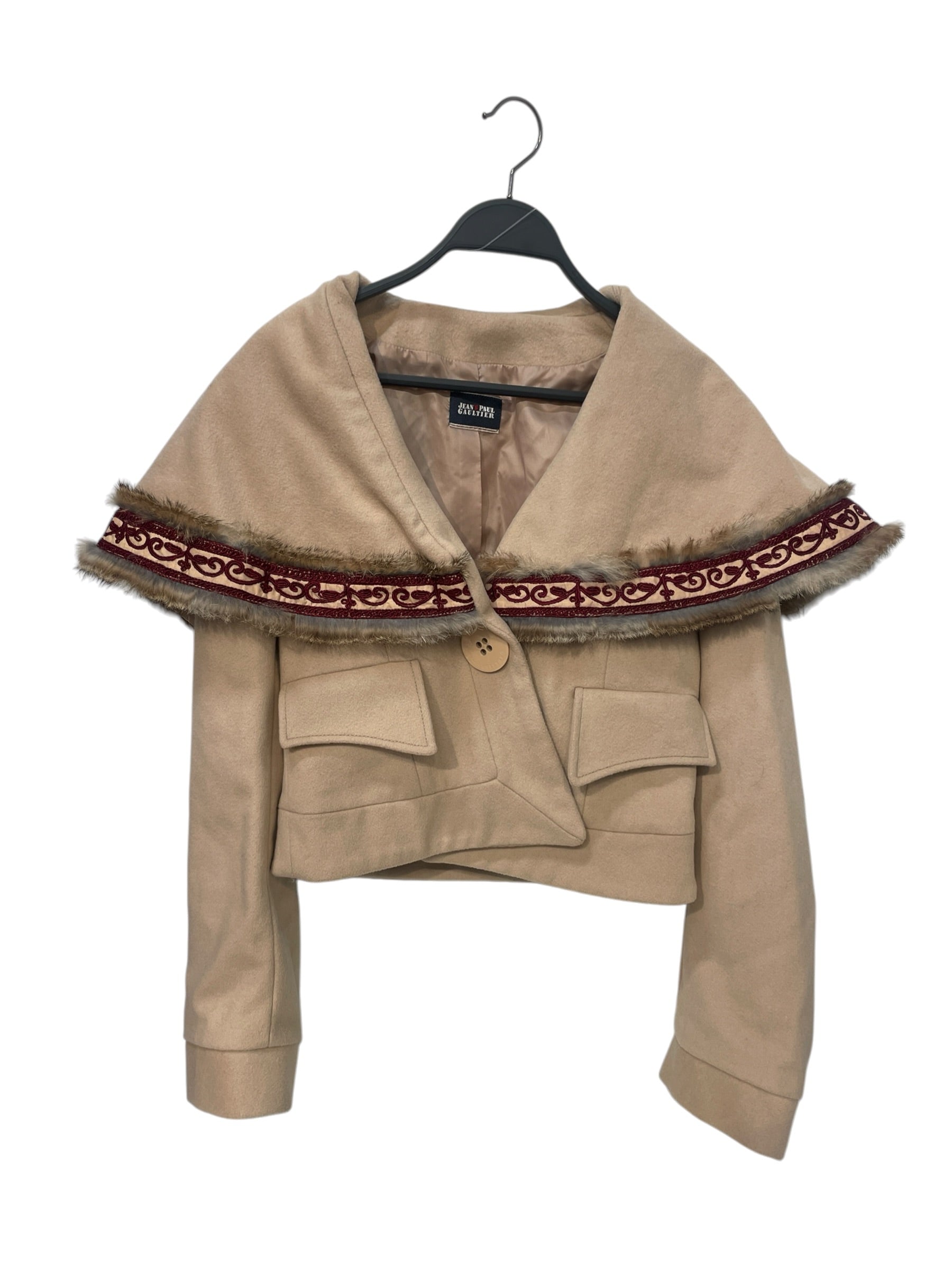 Jean Paul Gaultier/Jacket/42/Wool/BEG/Single Breasted/sailor collar 1990s vintage view 1
