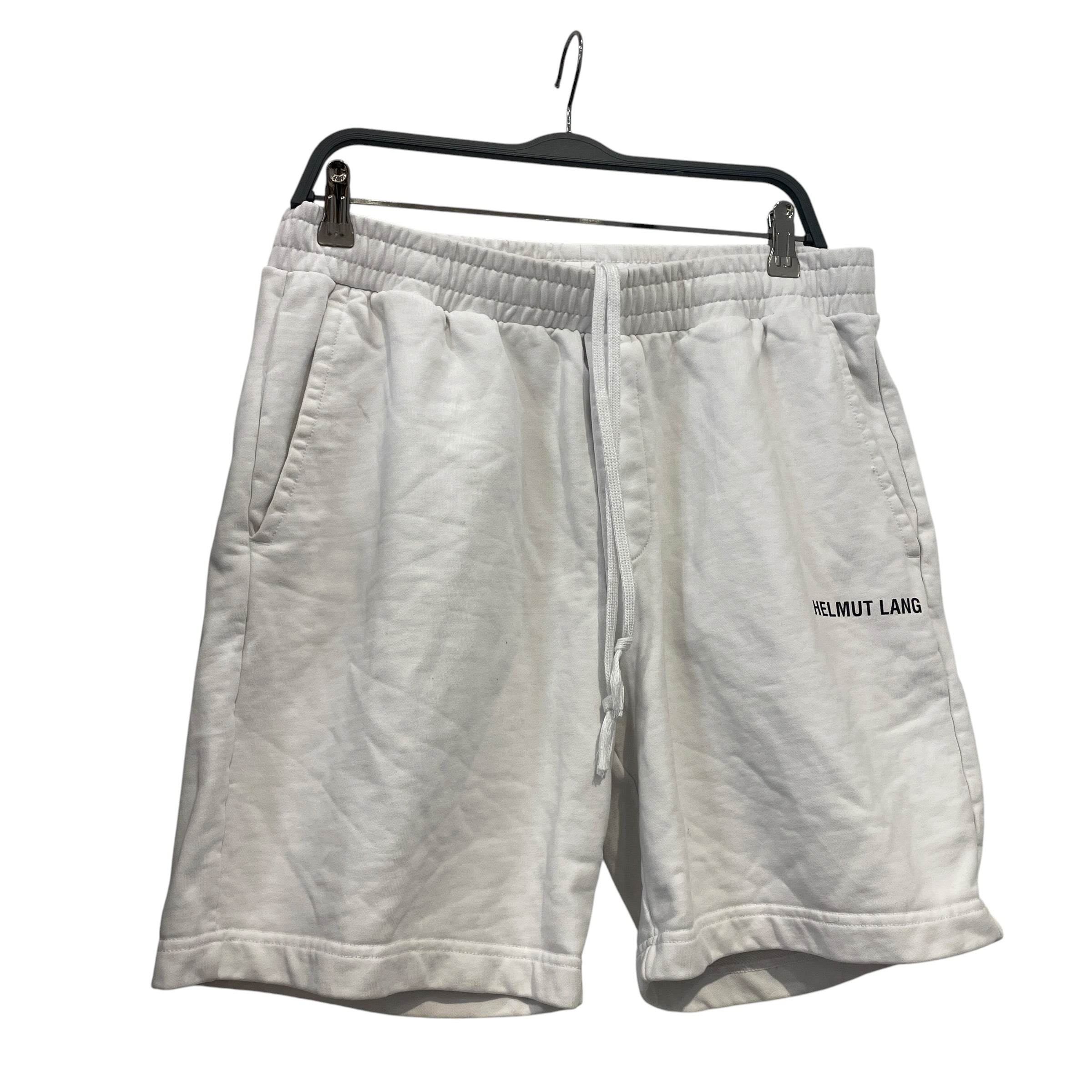 Helmut Lang/Shorts/XL/Cotton/WHT/BLACK LOGO view 1