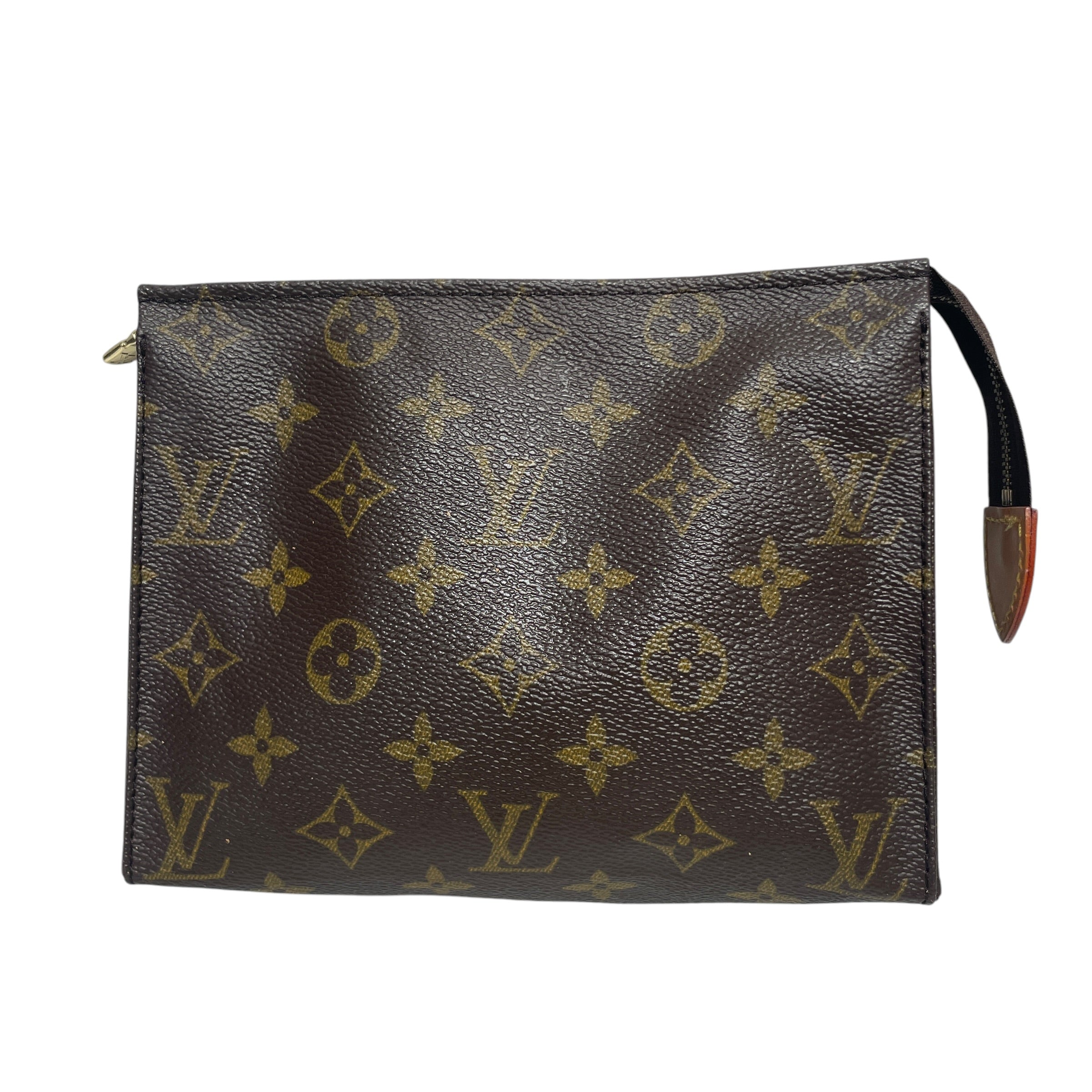 LOUIS VUITTON/Pouch/Leather/BRW/squarepouch view 2