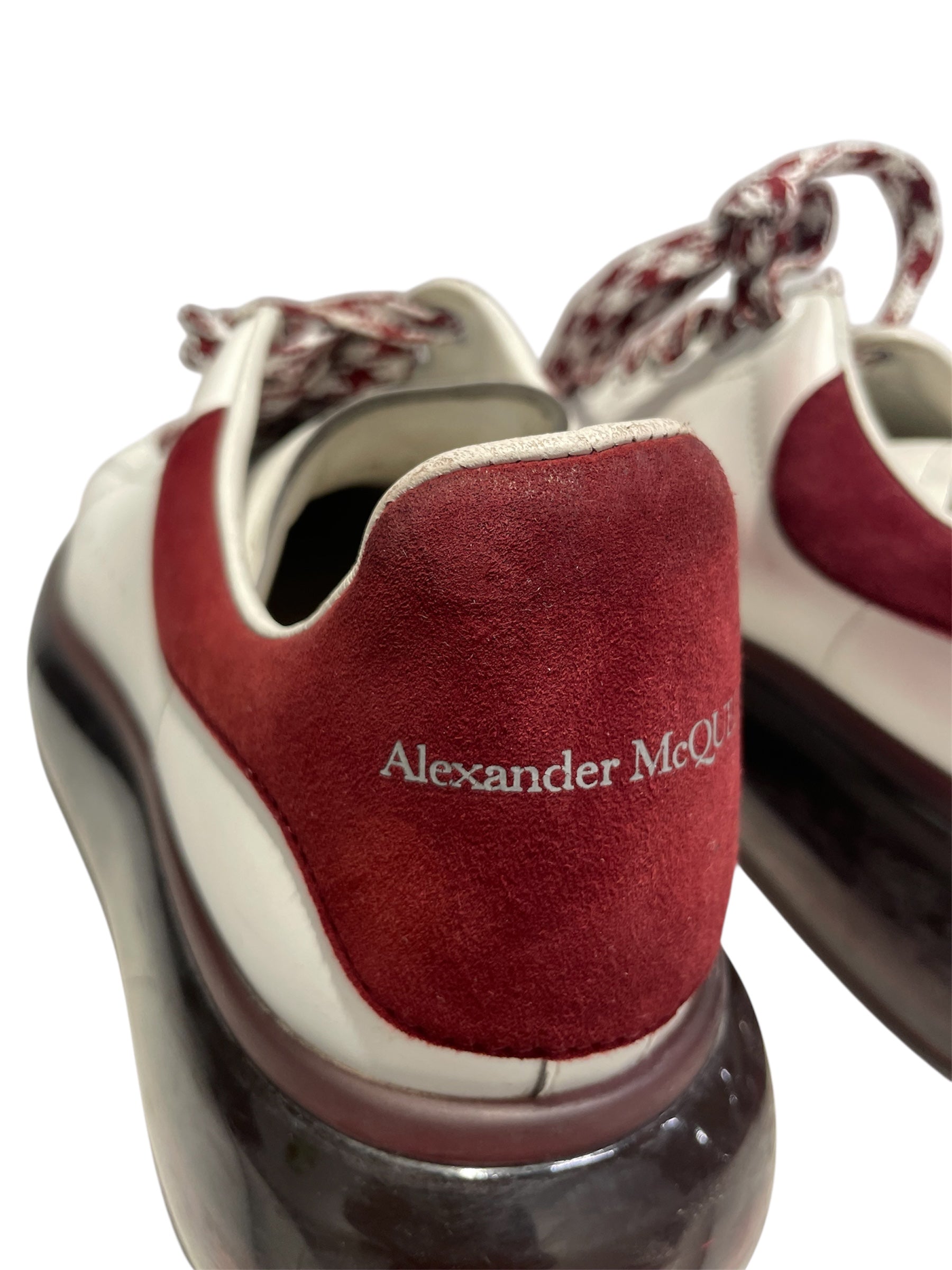 Alexander McQueen/Low-Sneakers/S/Leather/WHT/CHERRY GEL SOLE/RED-WHITE LACE view 4