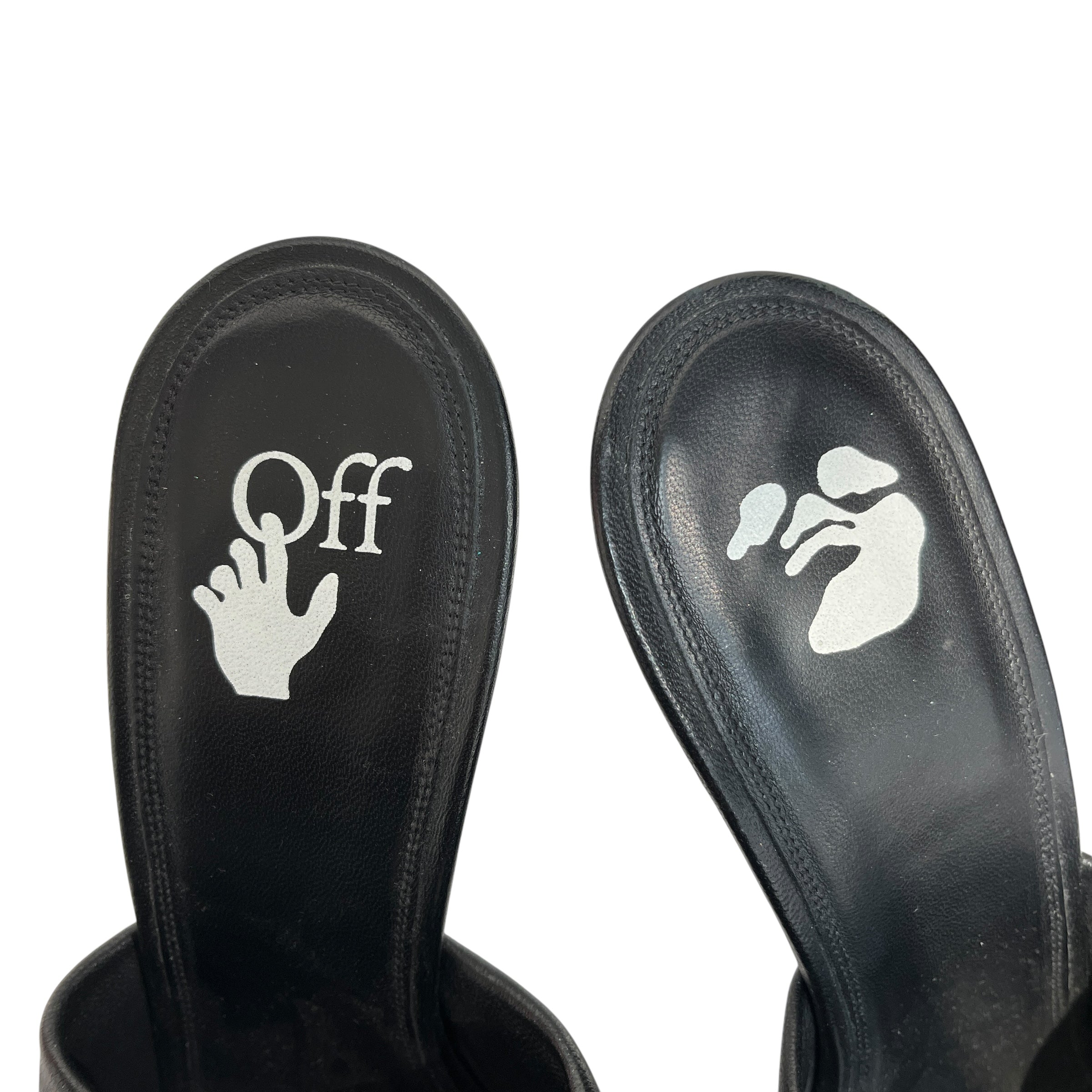 OFF-WHITE/Heels/US 10/Leather/BLK/ view 4