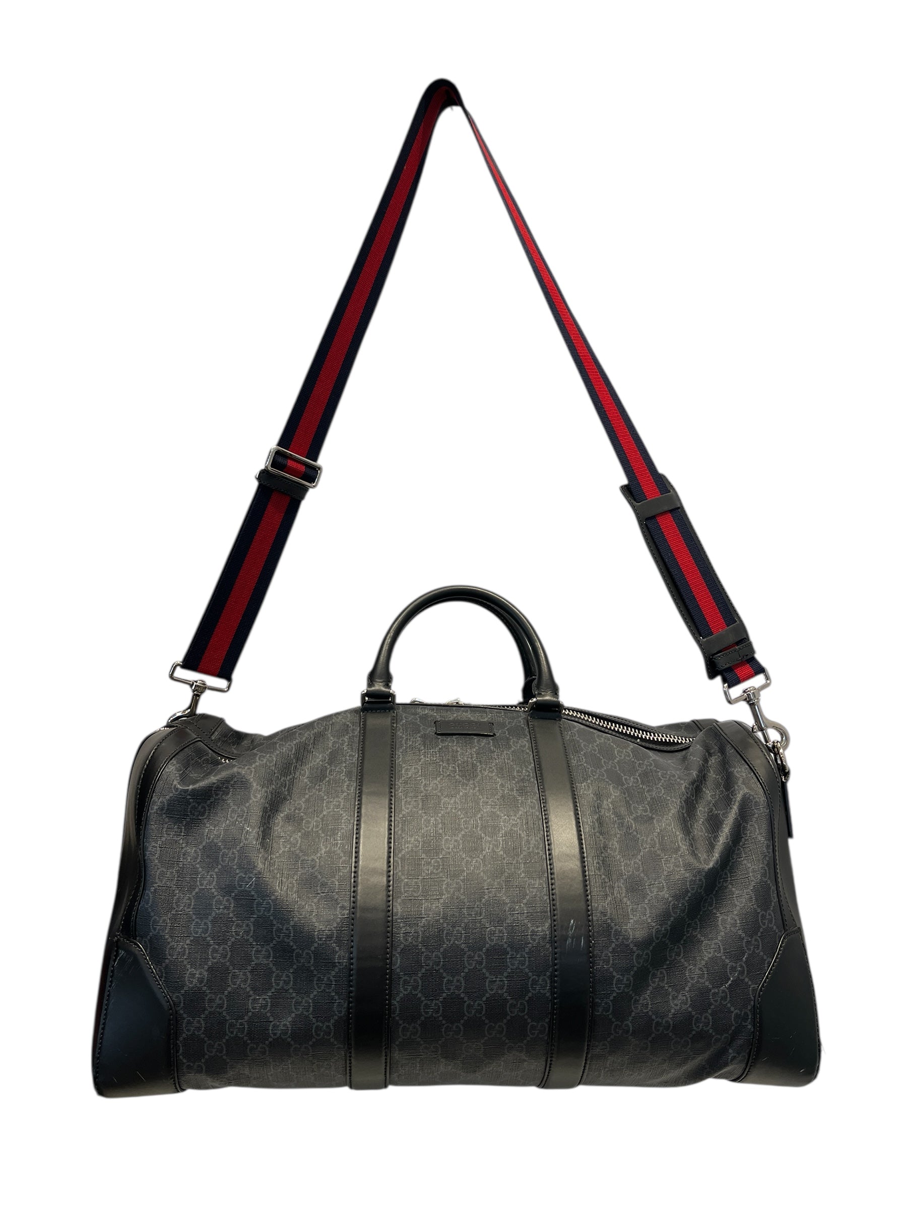 GUCCI/Luggage/Monogram/Leather/BLK/LEATHER DUFFEL view 4