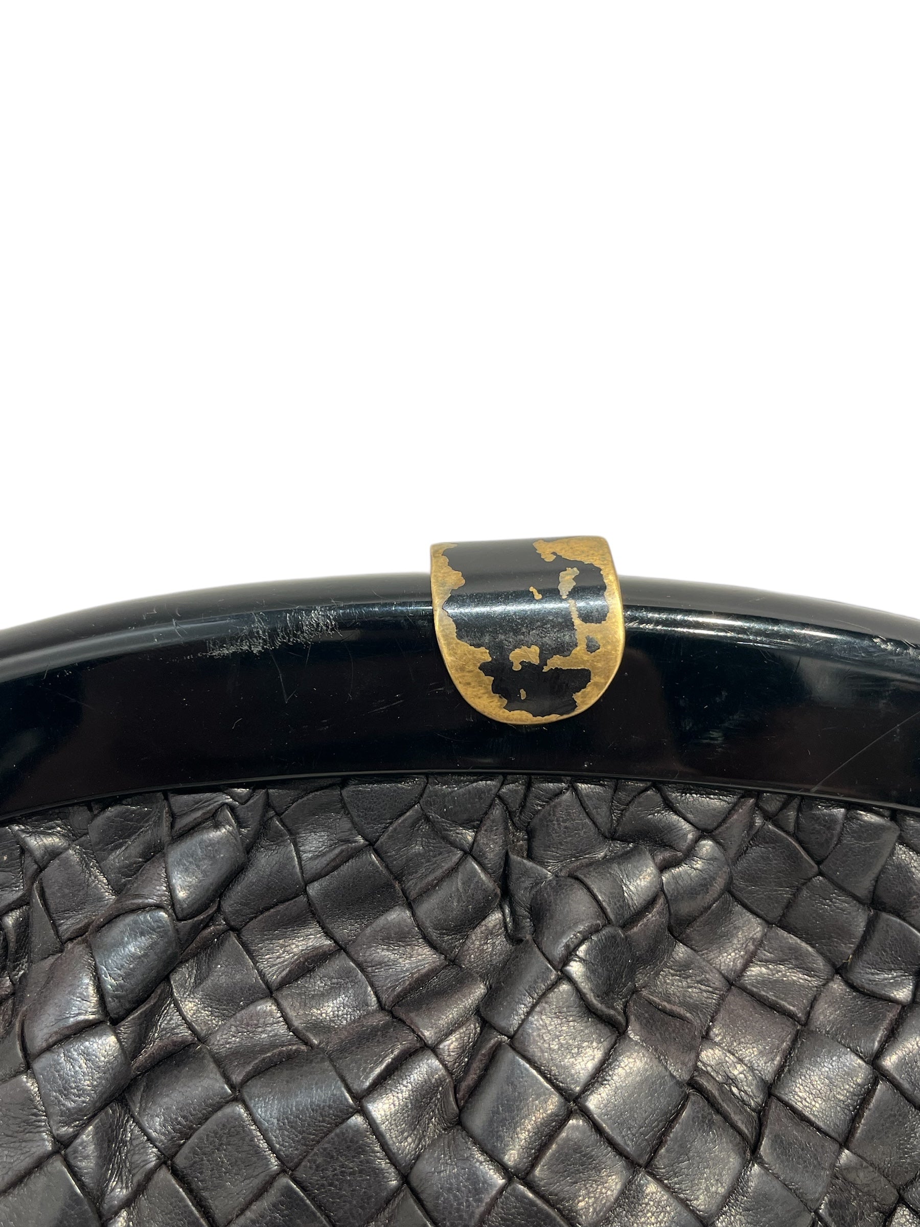 BOTTEGA VENETA/Clutch Bag/Leather/BLK/INTRECCIARO-TARNISH CLASP view 4