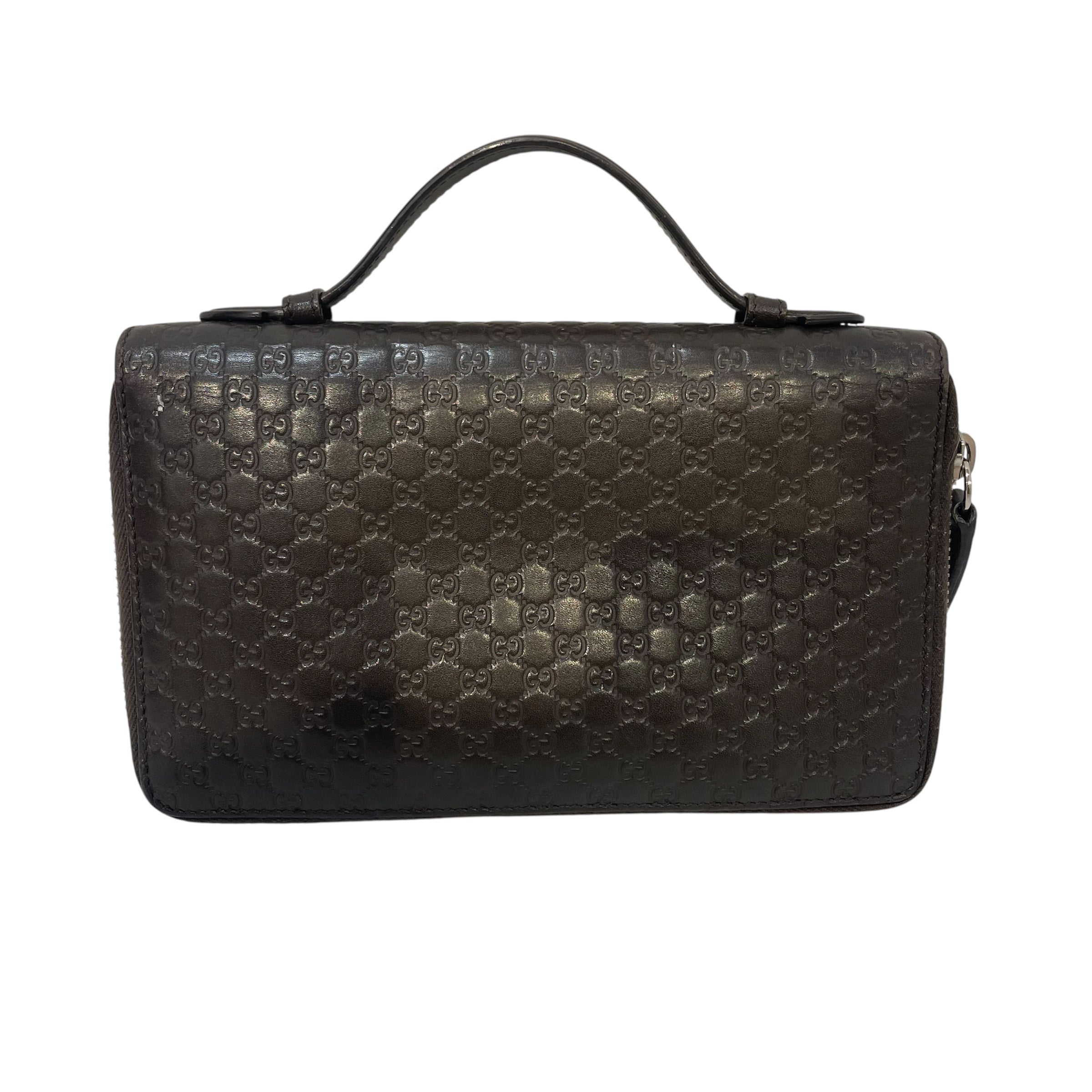 GUCCI/Clutch Bag/Monogram/Leather/BRW/microgucissima clutch view 2