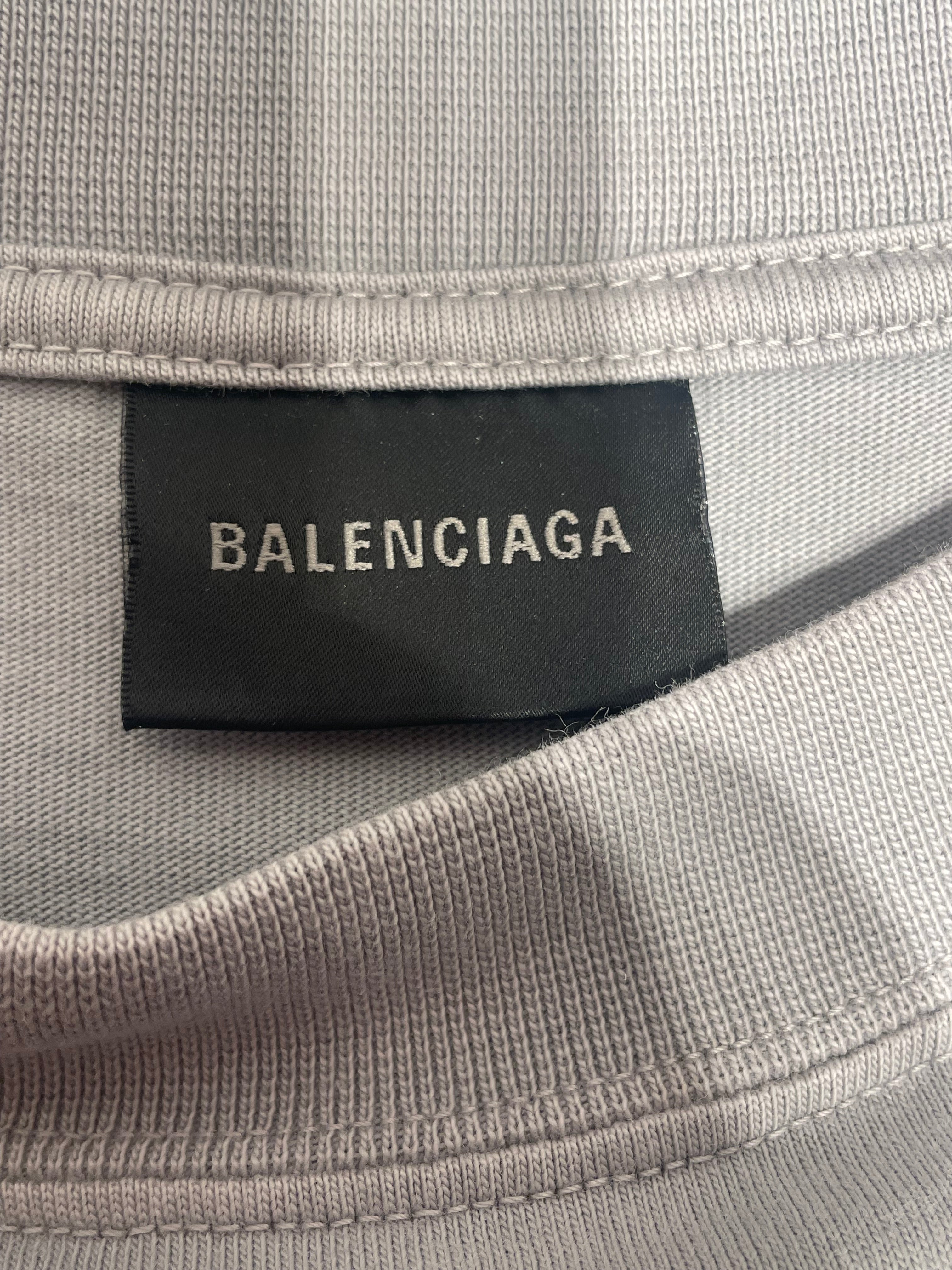 BALENCIAGA/T-Shirt/XL/Cotton/SLV/BB Silver Tee view 3