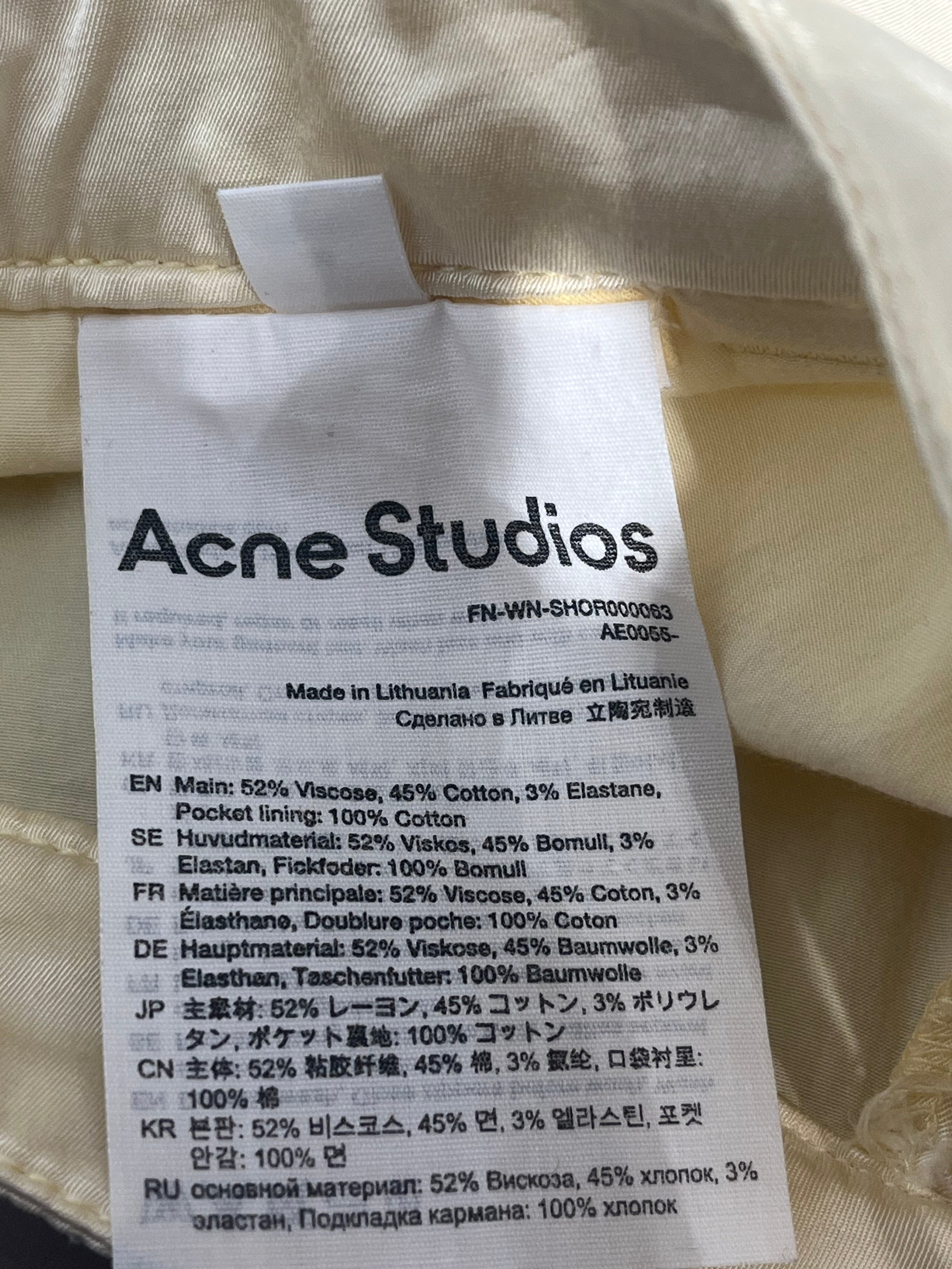 Acne Studios/Skirt/36/Cotton/YEL/CARGO POCKETS view 3