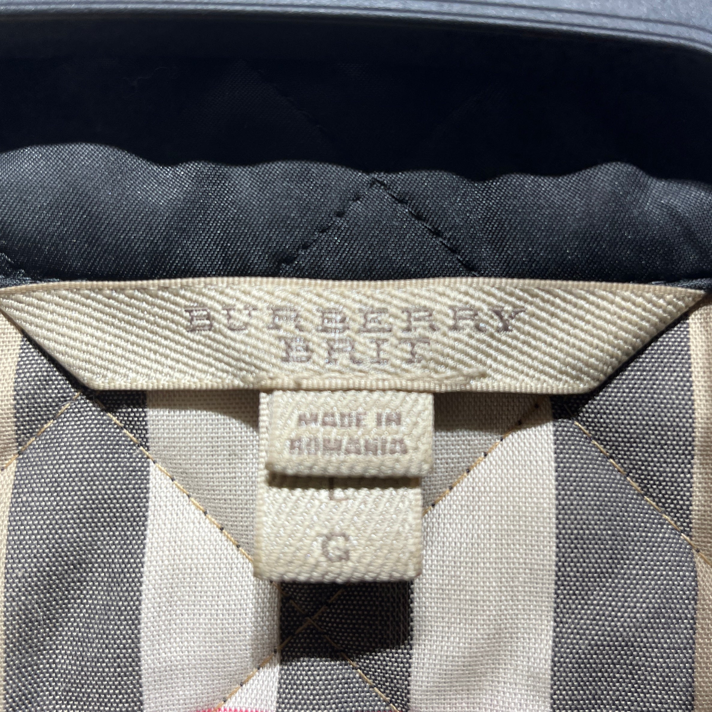 BURBERRY BRIT/Quilted Jkt/L/Nylon/BLK/Single Breasted/burberry check interior view 3