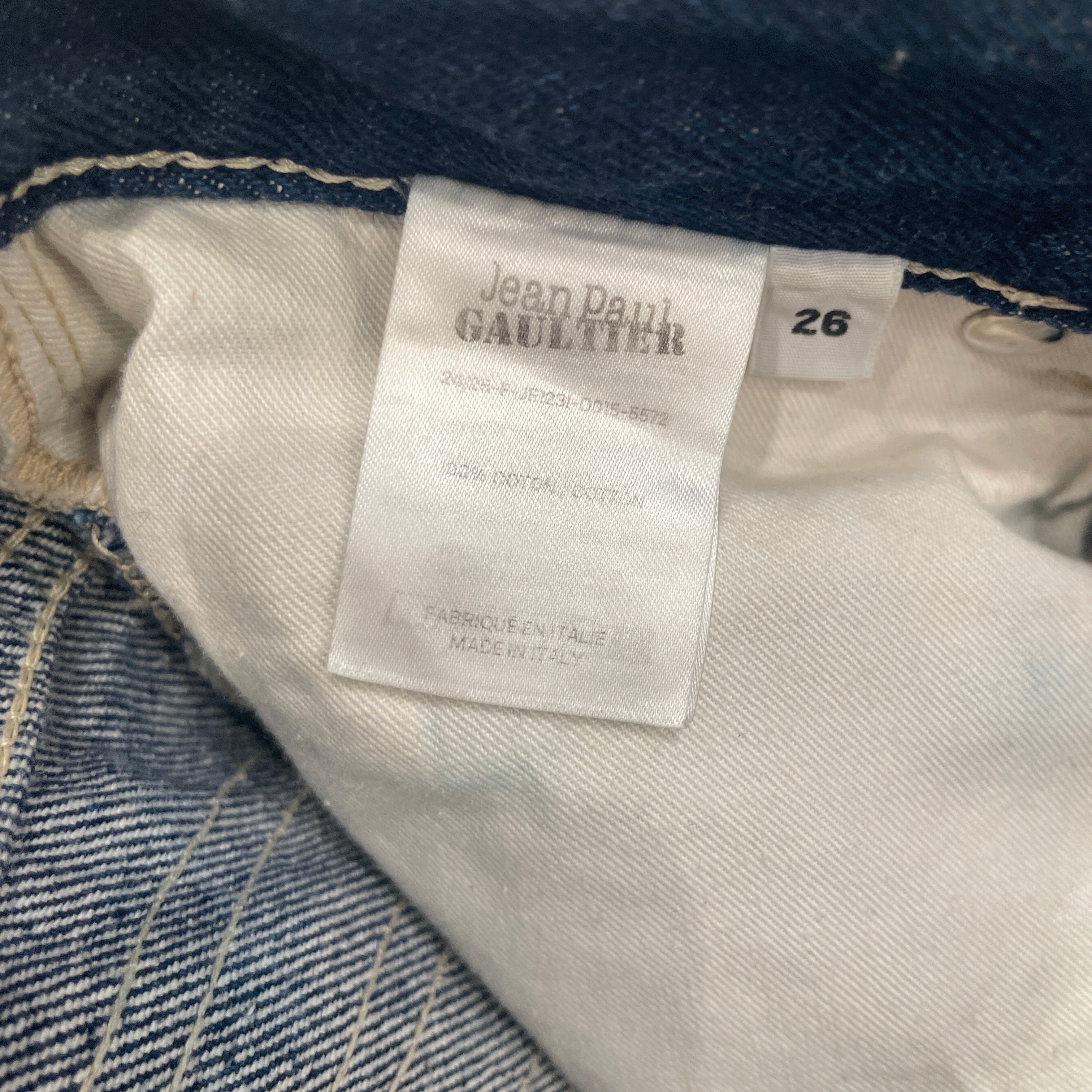 Jean Paul Gaultier/Straight Pants/26/Graphic/Denim/IDG/CIRCULAR STITCH BACK POCKET view 5