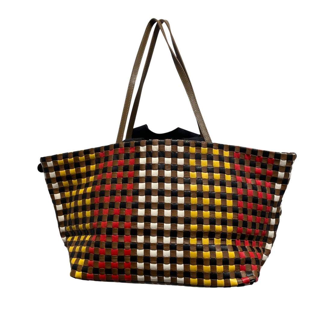 Clare V./Tote Bag/Plaid/Leather/MLT/ view 2