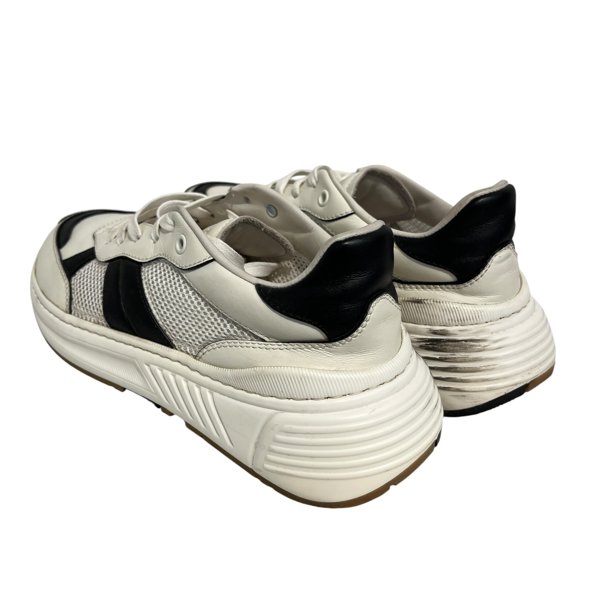 BOTTEGA VENETA/Low-Sneakers/EU 41/Cotton/WHT/SPEEDSTER LEATHER LOW TRAINERS view 2