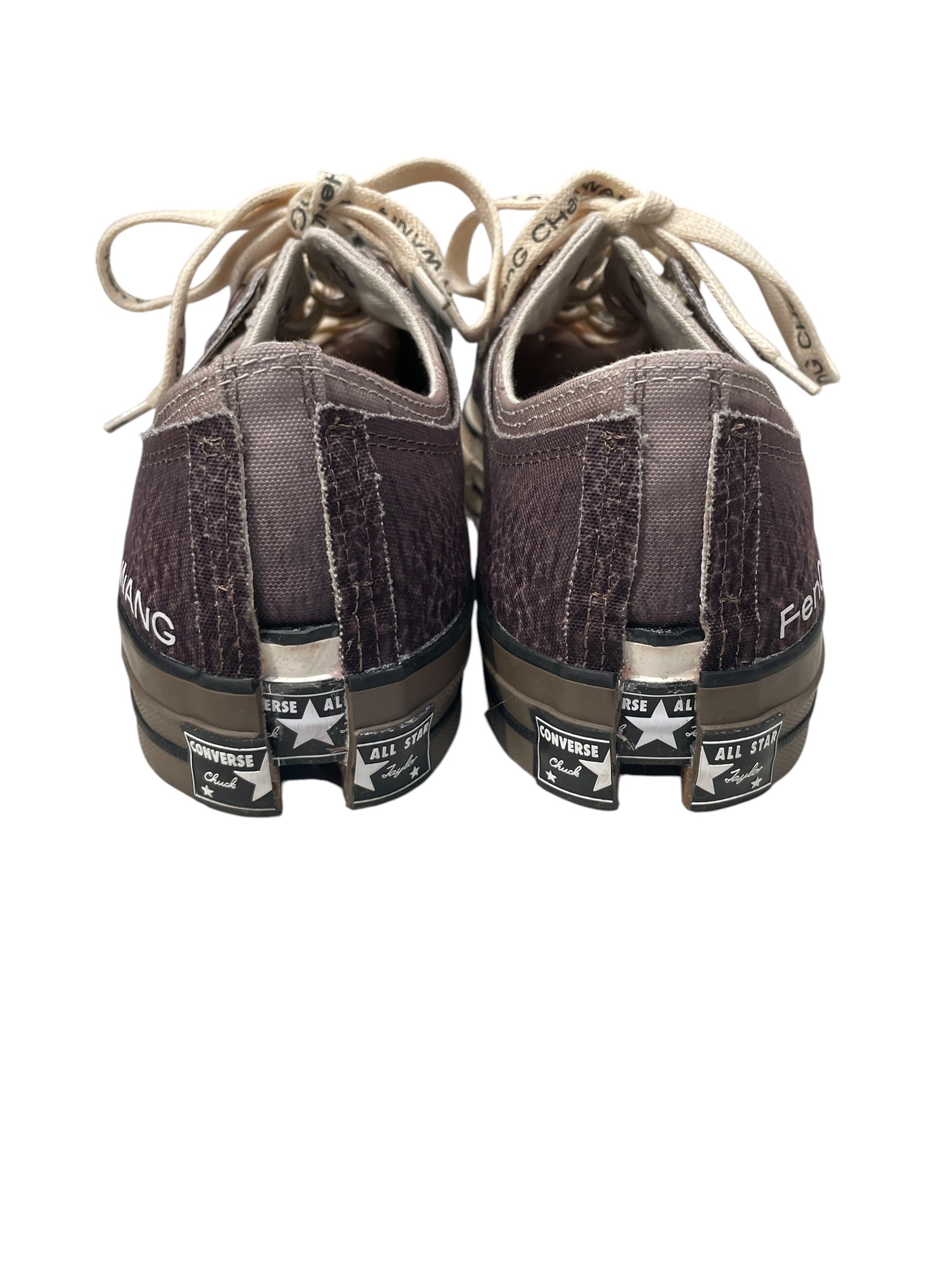 CONVERSE/Feng Chen Wang/Low-Sneakers/US 12/Cotton/GRY/gry/brown all over chunky sole view 3