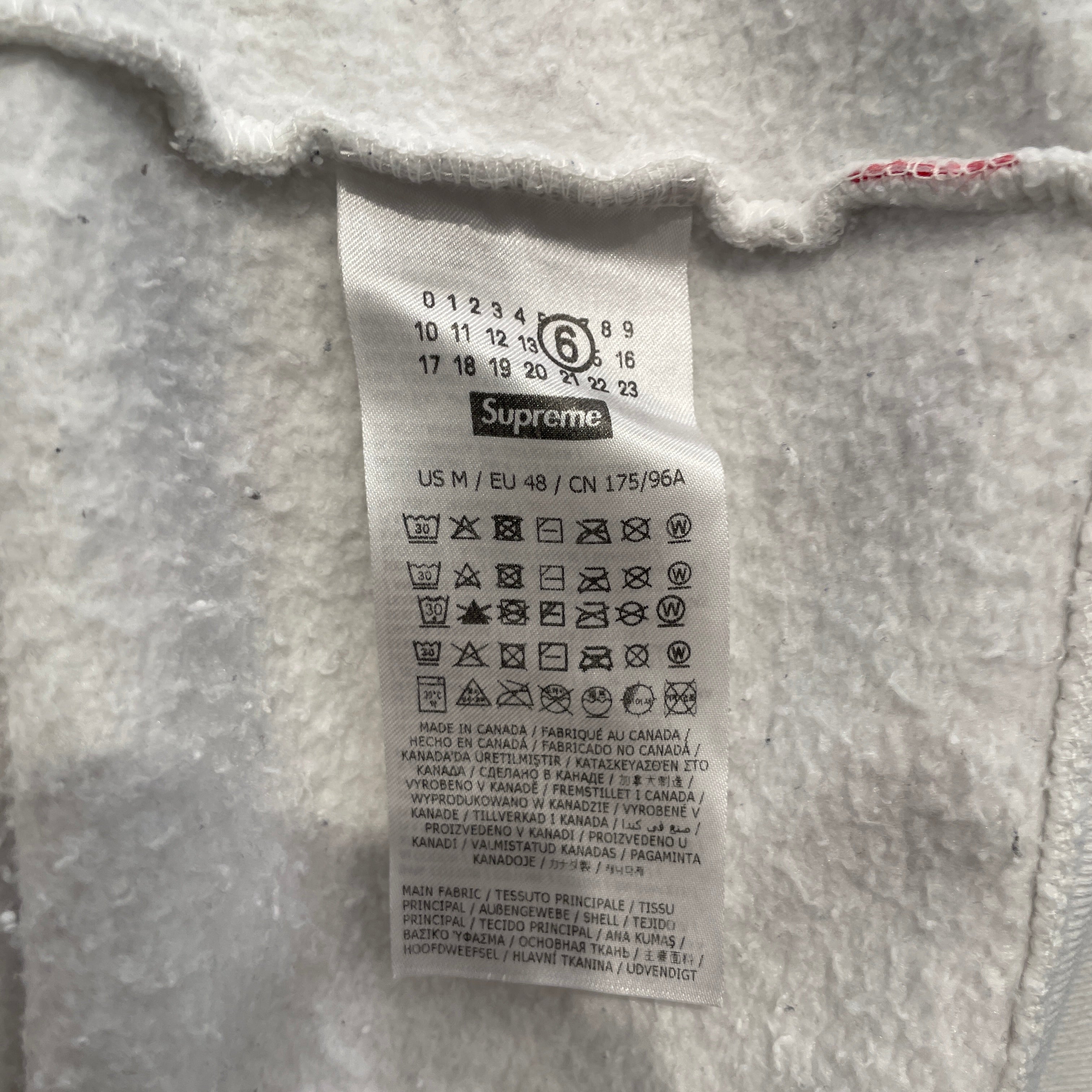 MM6/SUPREME/Zip Up Hoodie/M/Cotton/WHT/PAINT SPLATTER view 4