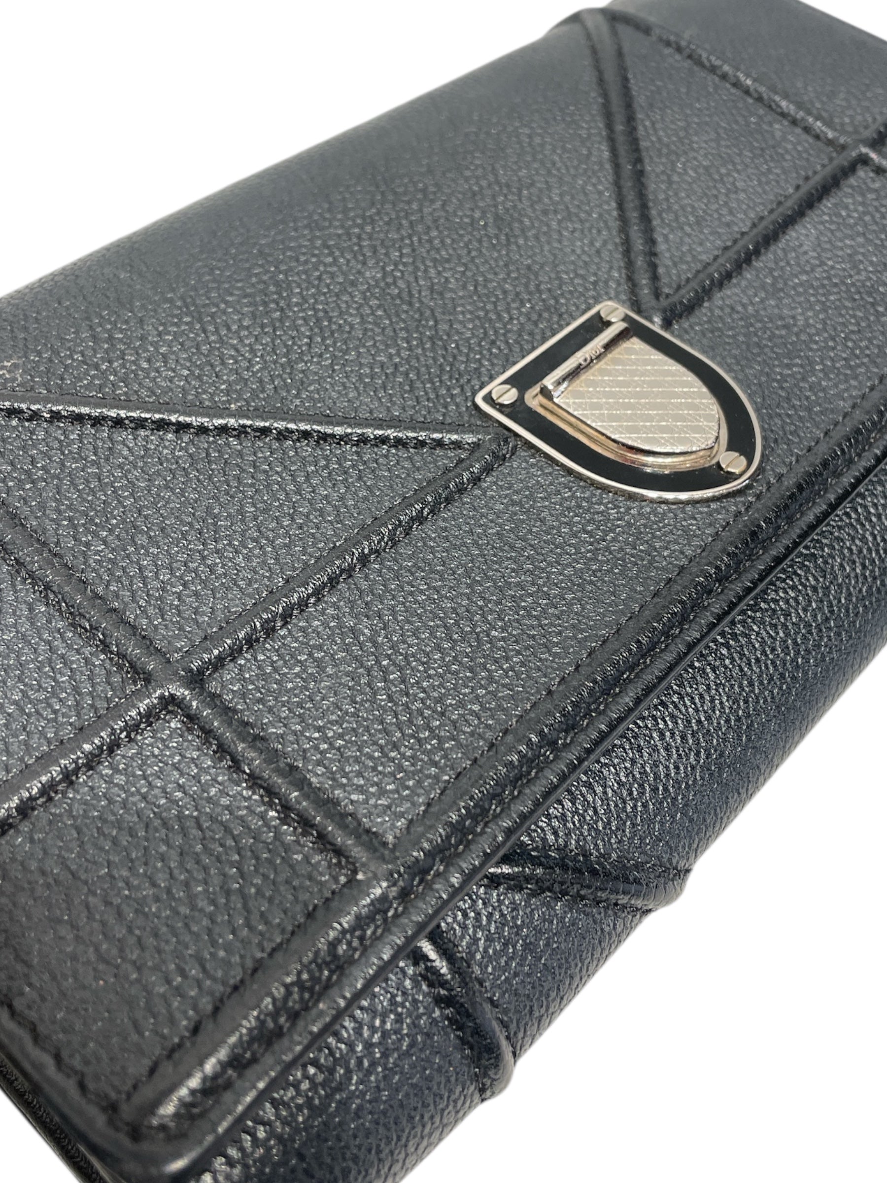 Christian Dior/Bag/Leather/BLK/Diorama leather crossbody bag view 6