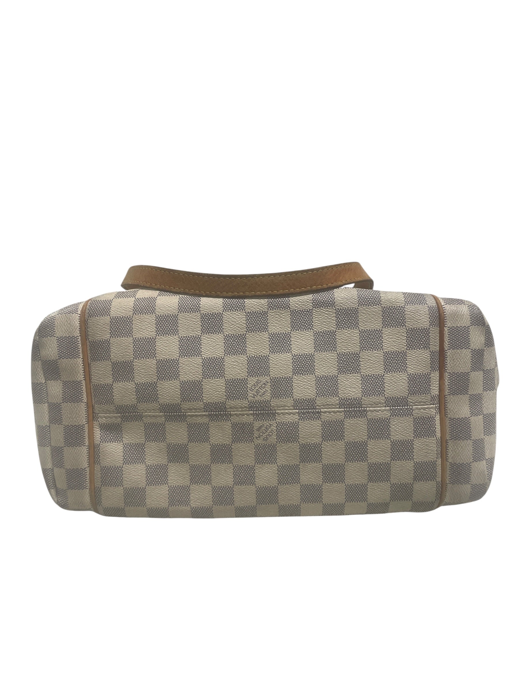 LOUIS VUITTON/Bag/Monogram/Leather/WHT/BLUE CHECKERED view 3