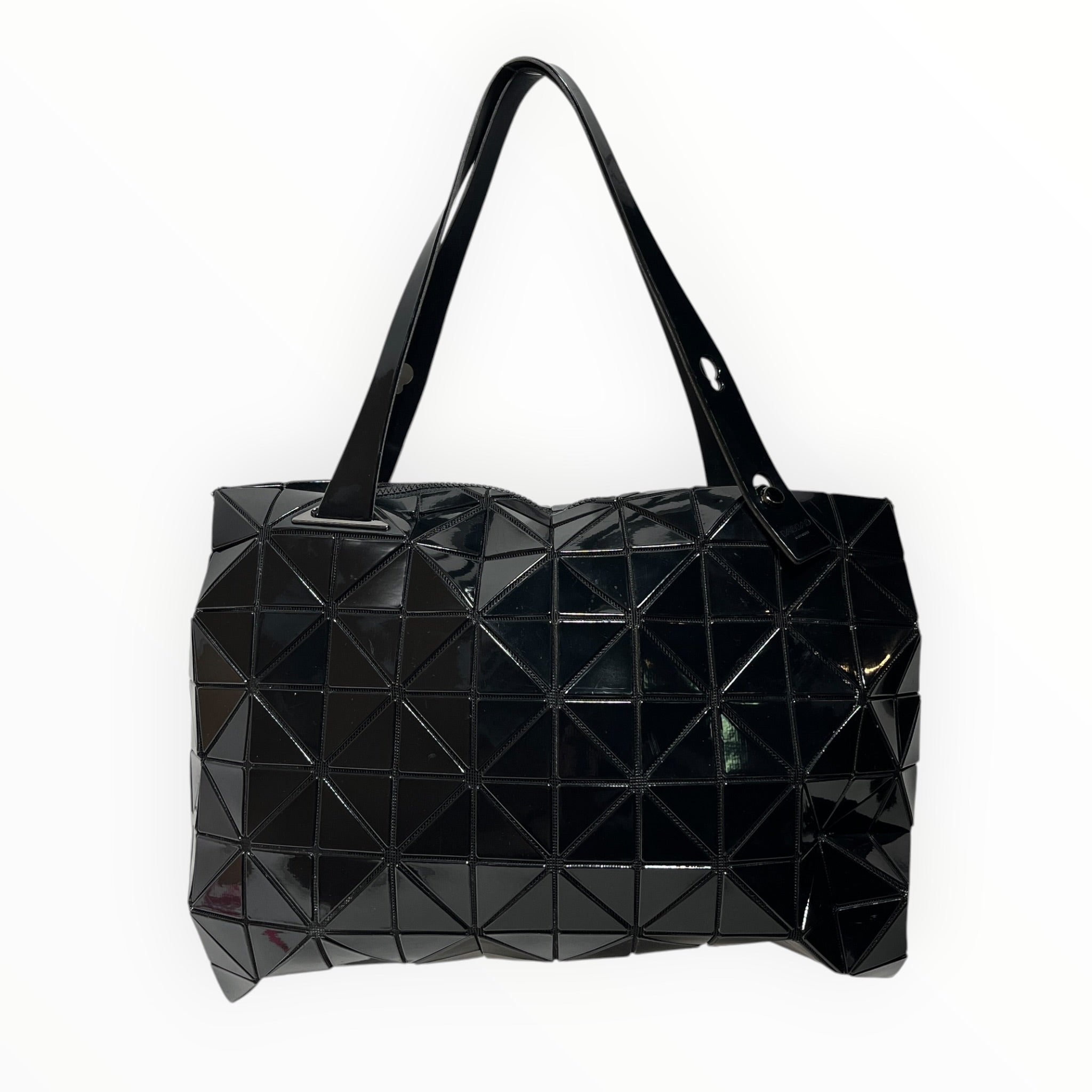 BAO BAO ISSEY MIYAKE/Tote Bag/Leather/BLK/GEOMETRIC PVC PANEL view 1