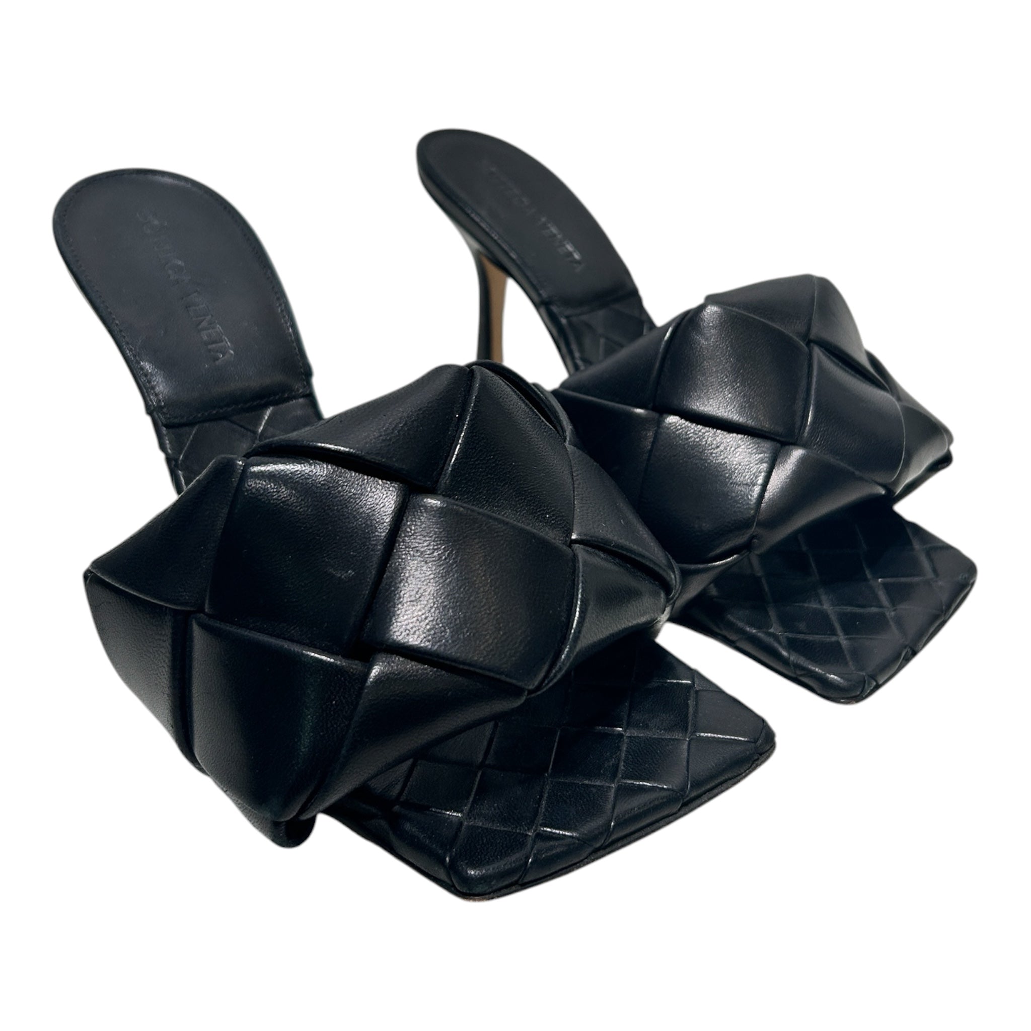 BOTTEGA VENETA/Heels/US 6.5/Leather/BLK/WEAVE LIDO view 1