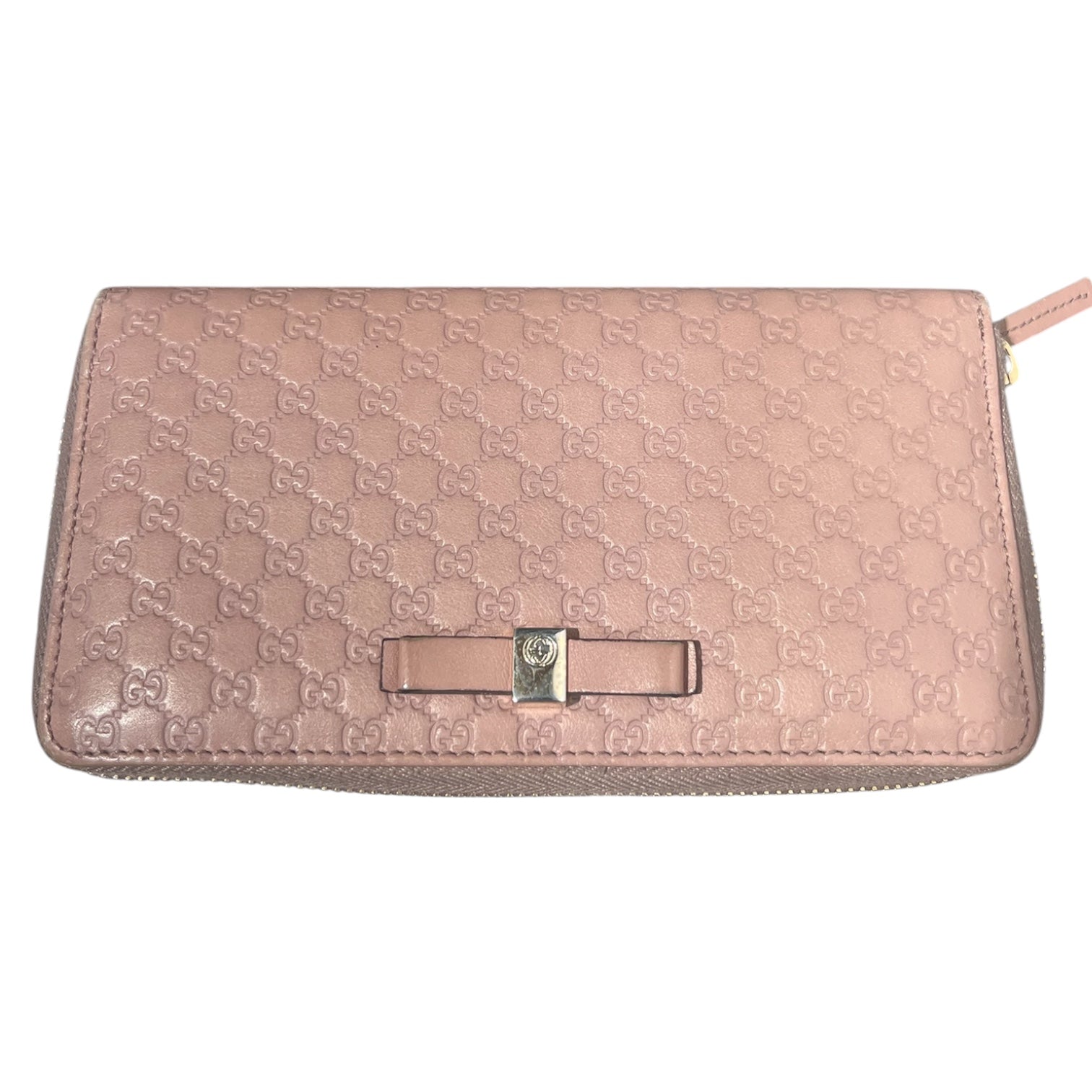 GUCCI/Long Wallet/Monogram/Leather/PNK/MICRO GUCCISSIMA view 1