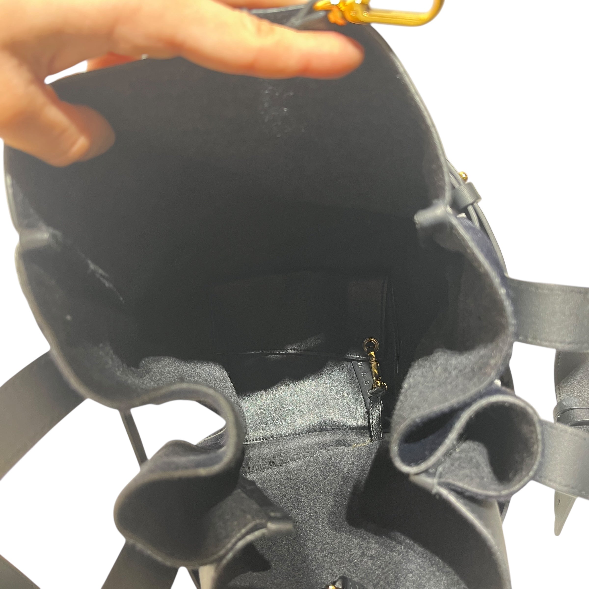 MARNI/Tote Bag/Leather/BLK/Calfhair Bucket Bag view 5