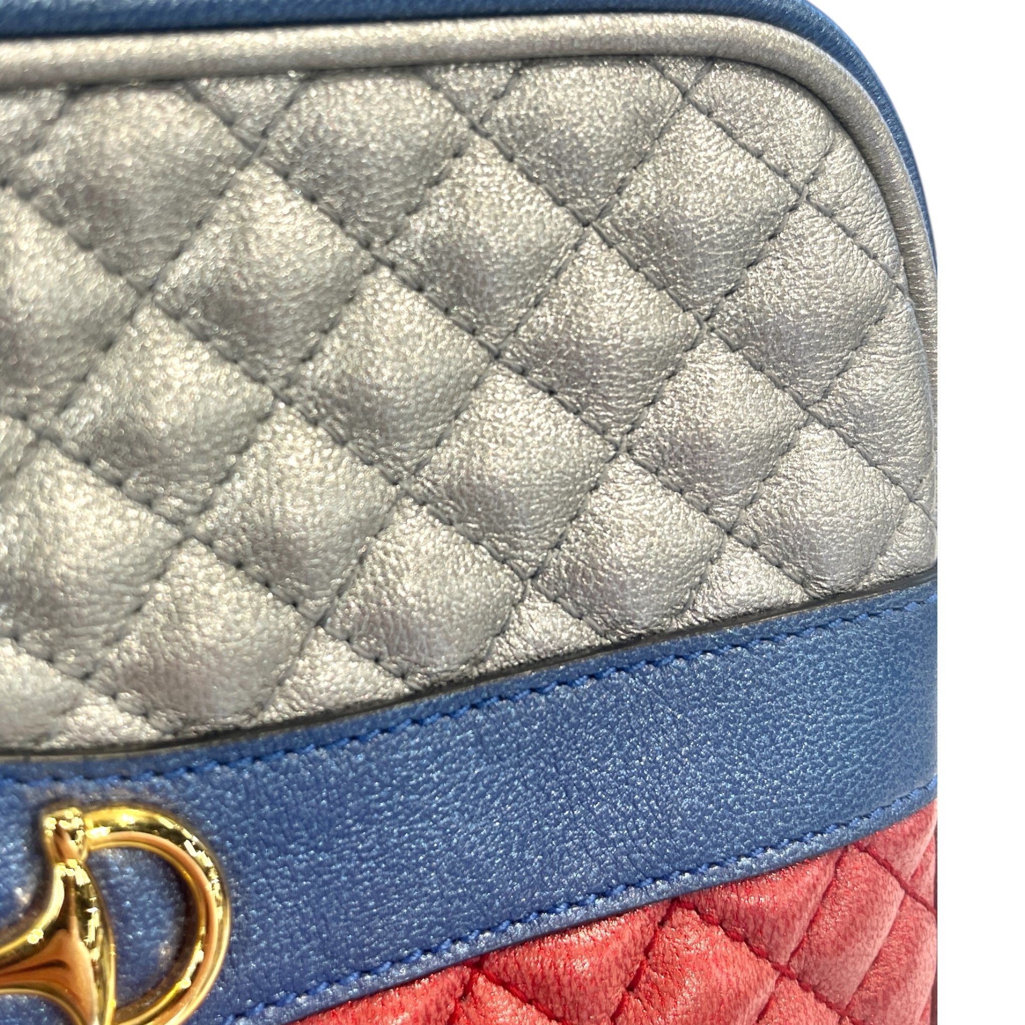GUCCI/Cross Body Bag/Border/Leather/MLT/RED/SLV/BLU 541061 493075 view 6