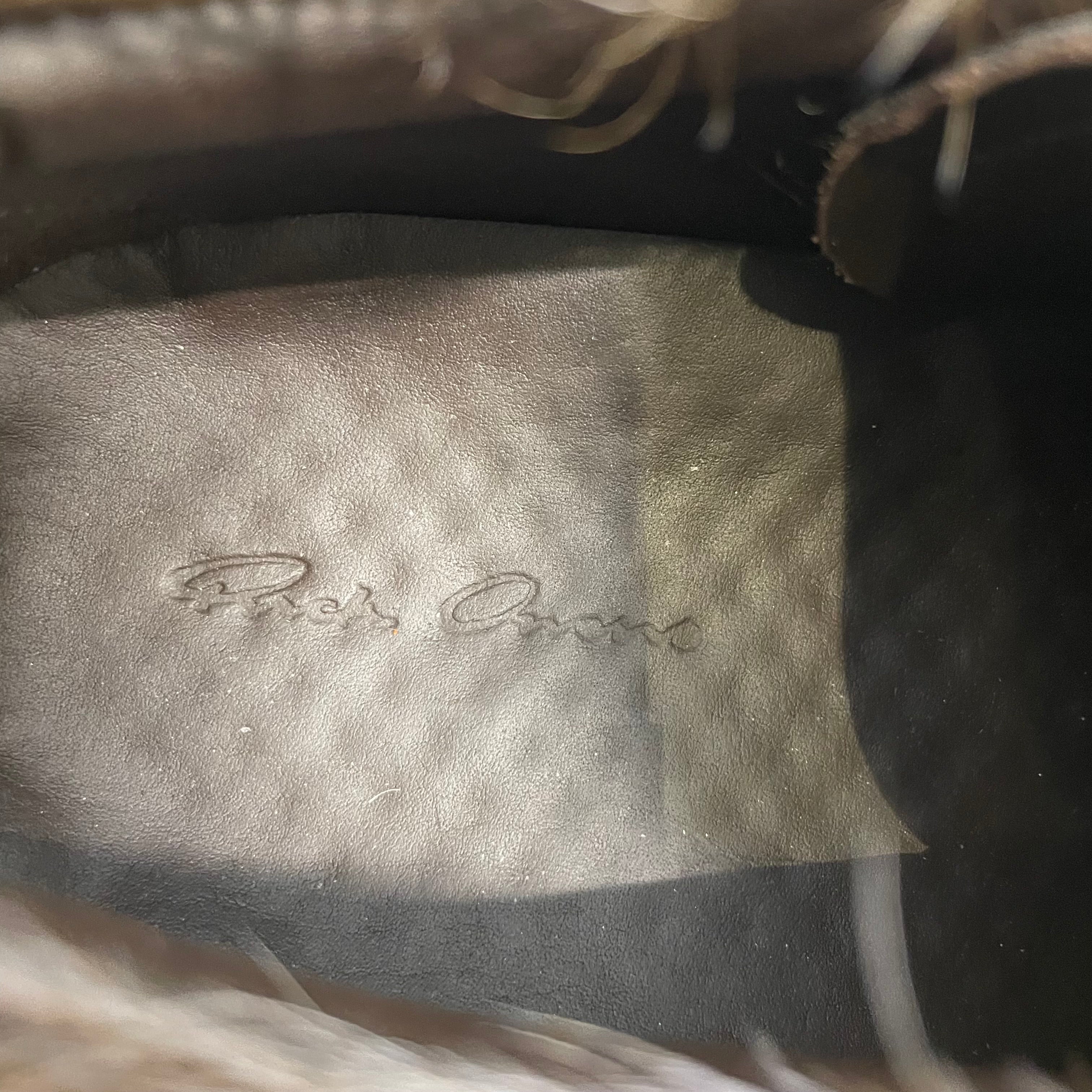 Rick Owens/Low-Sneakers/EU 44/BRW/pony hair all over view 3