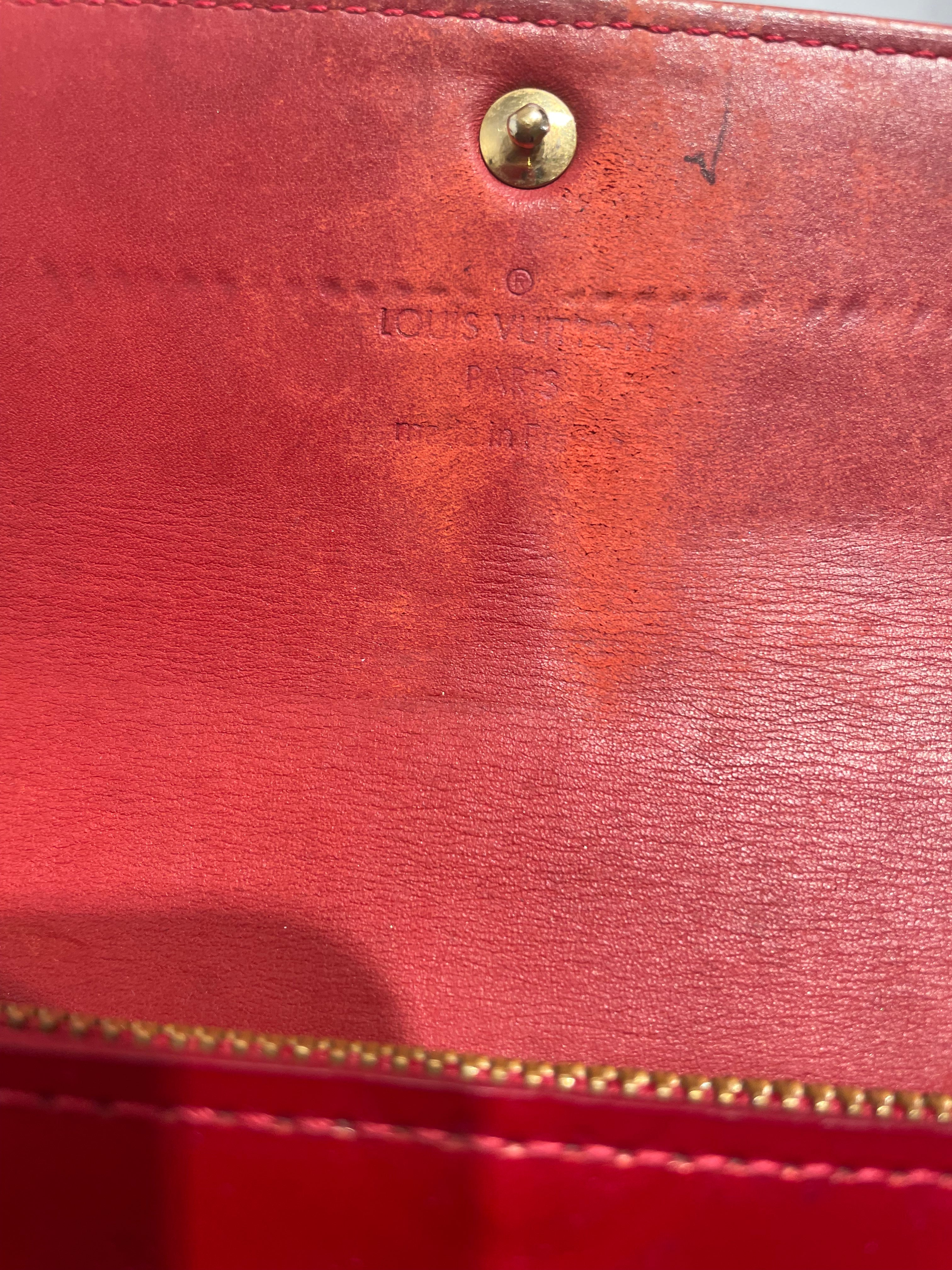 LOUIS VUITTON/Long Wallet/Leather/RED/ view 3