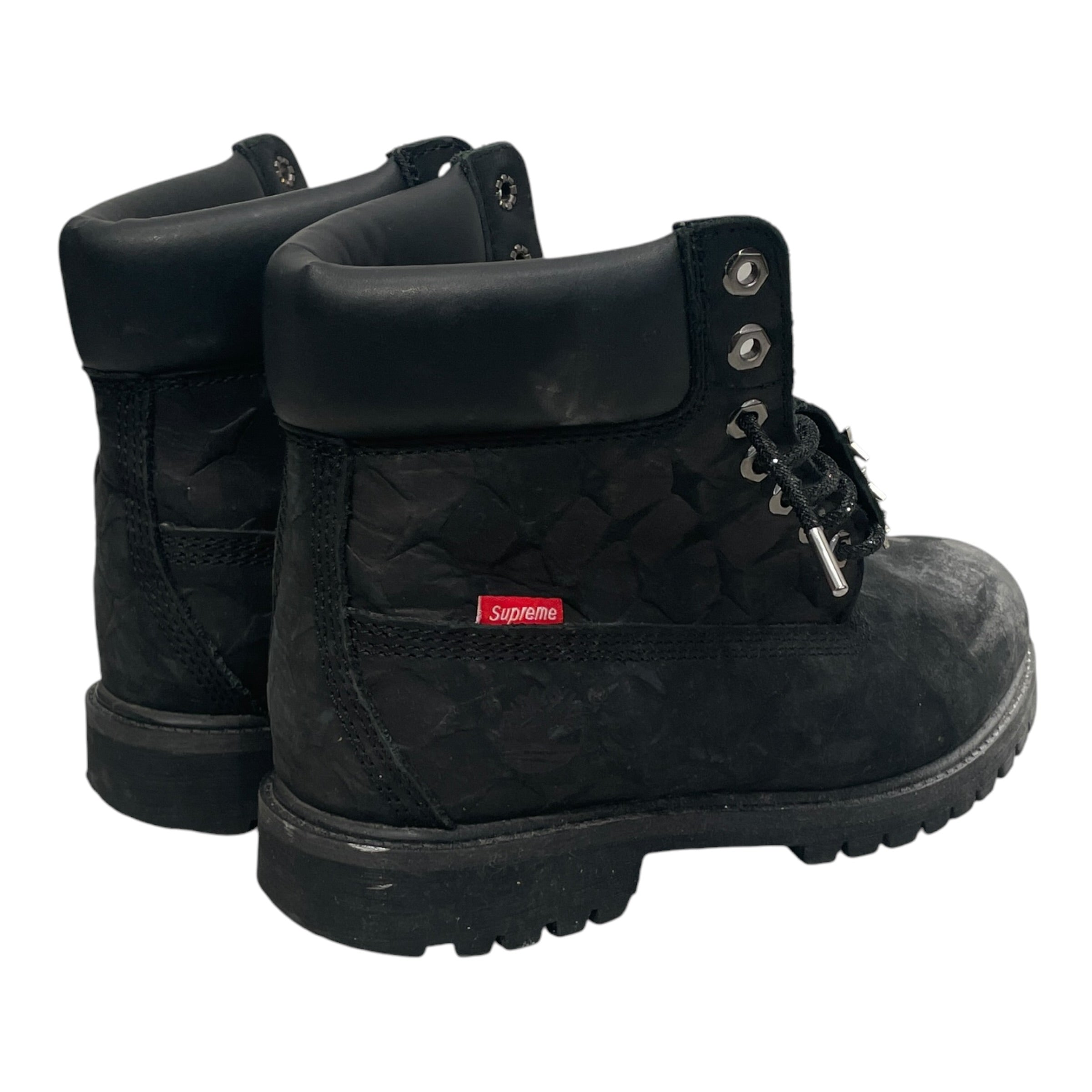 Supreme/Timberland/Boots/US 8.5/Leather/BLK/SLV GLITTER SPRAY PAINT view 2