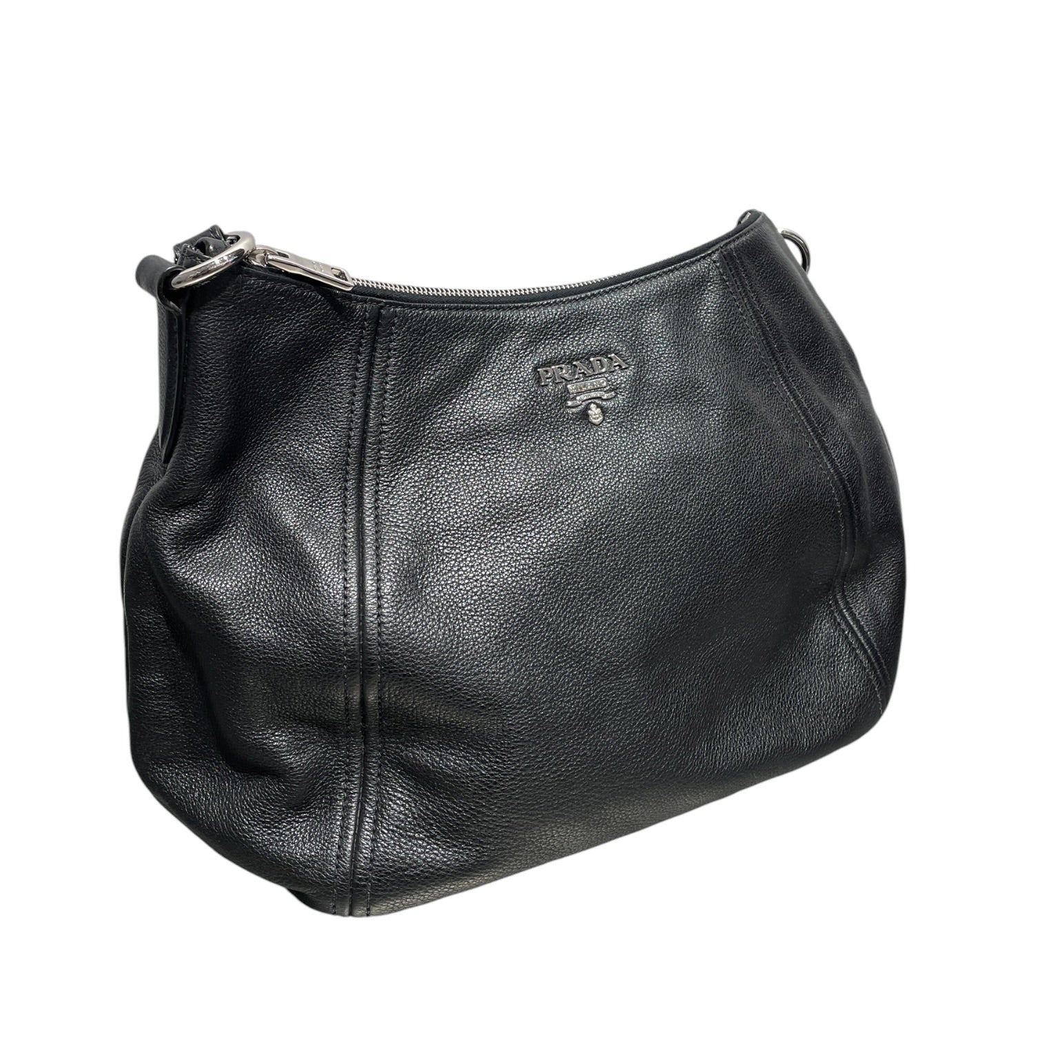 PRADA/Hand Bag/Leather/BLK/173 Vitello Daino view 6