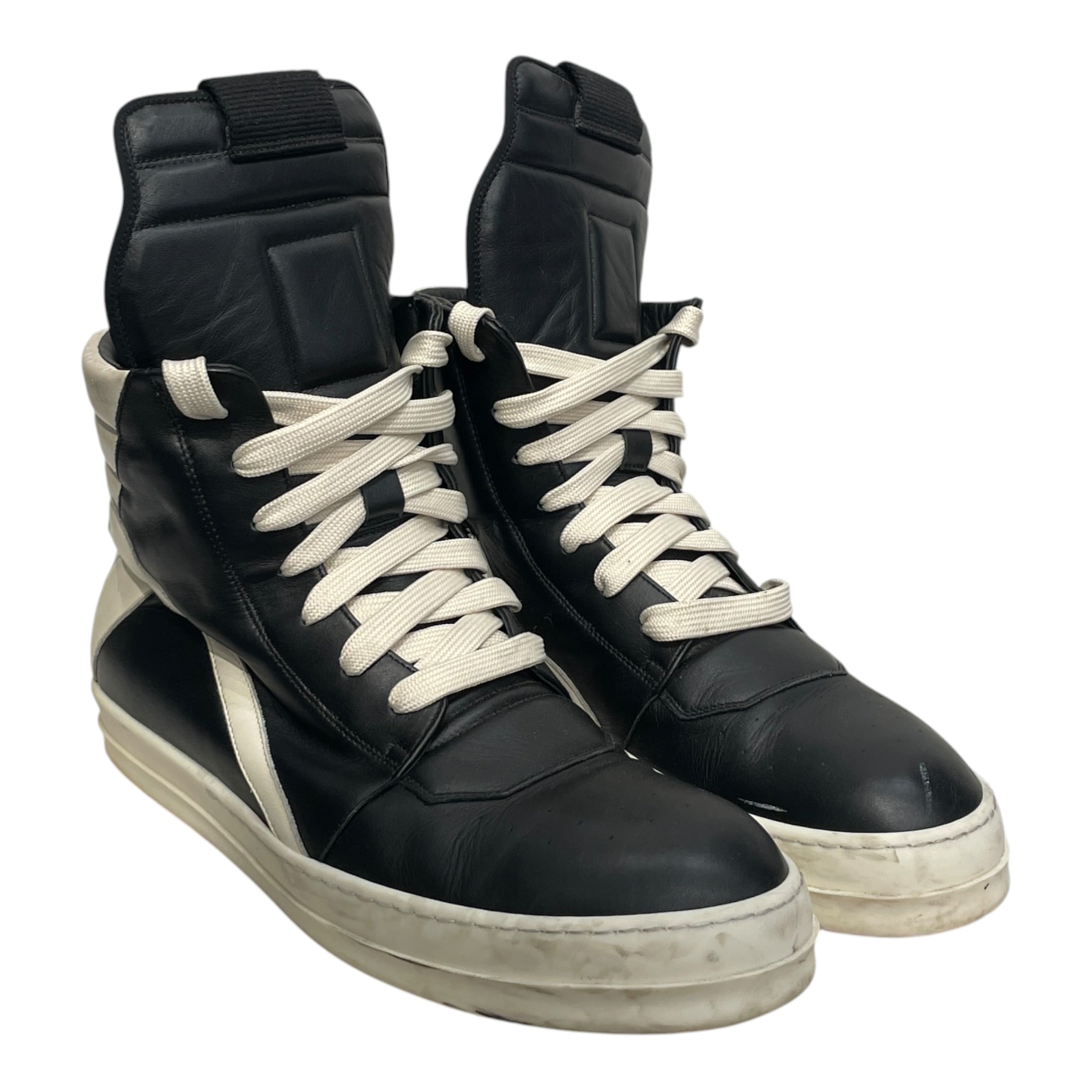 Rick Owens/Hi-Sneakers/EU 46/Leather/BLK/GEOBASKET HIGHTOP view 1