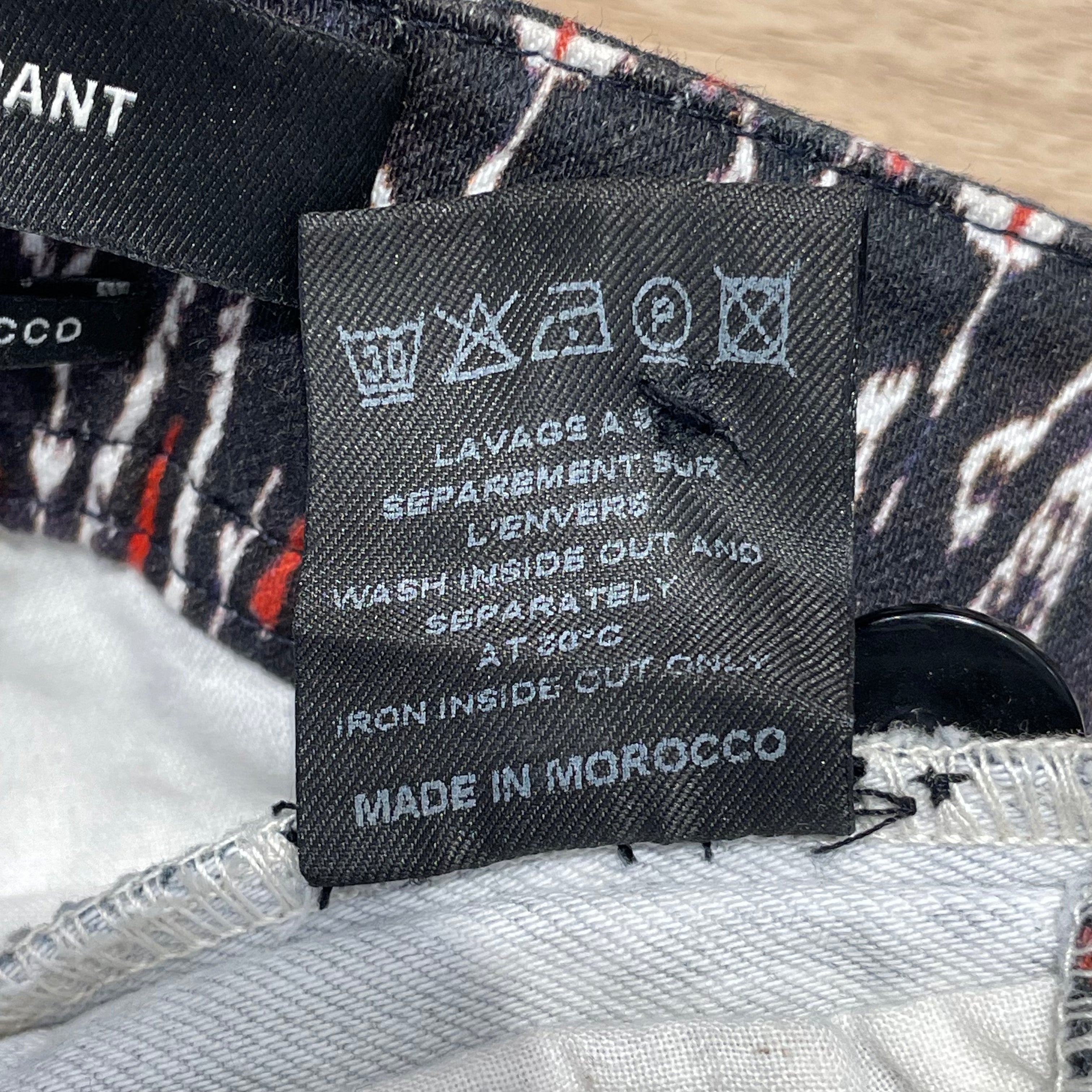 ISABEL MARANT/Skinny Pants/38/All Over Print/Cotton/BLU/all over print pants view 4